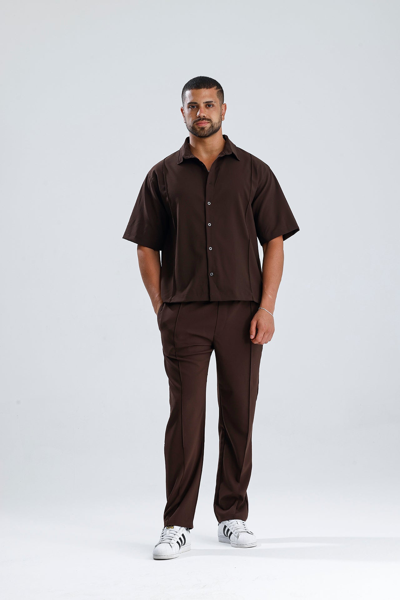 Ön Dikiş Detaylı Kumaş Takım