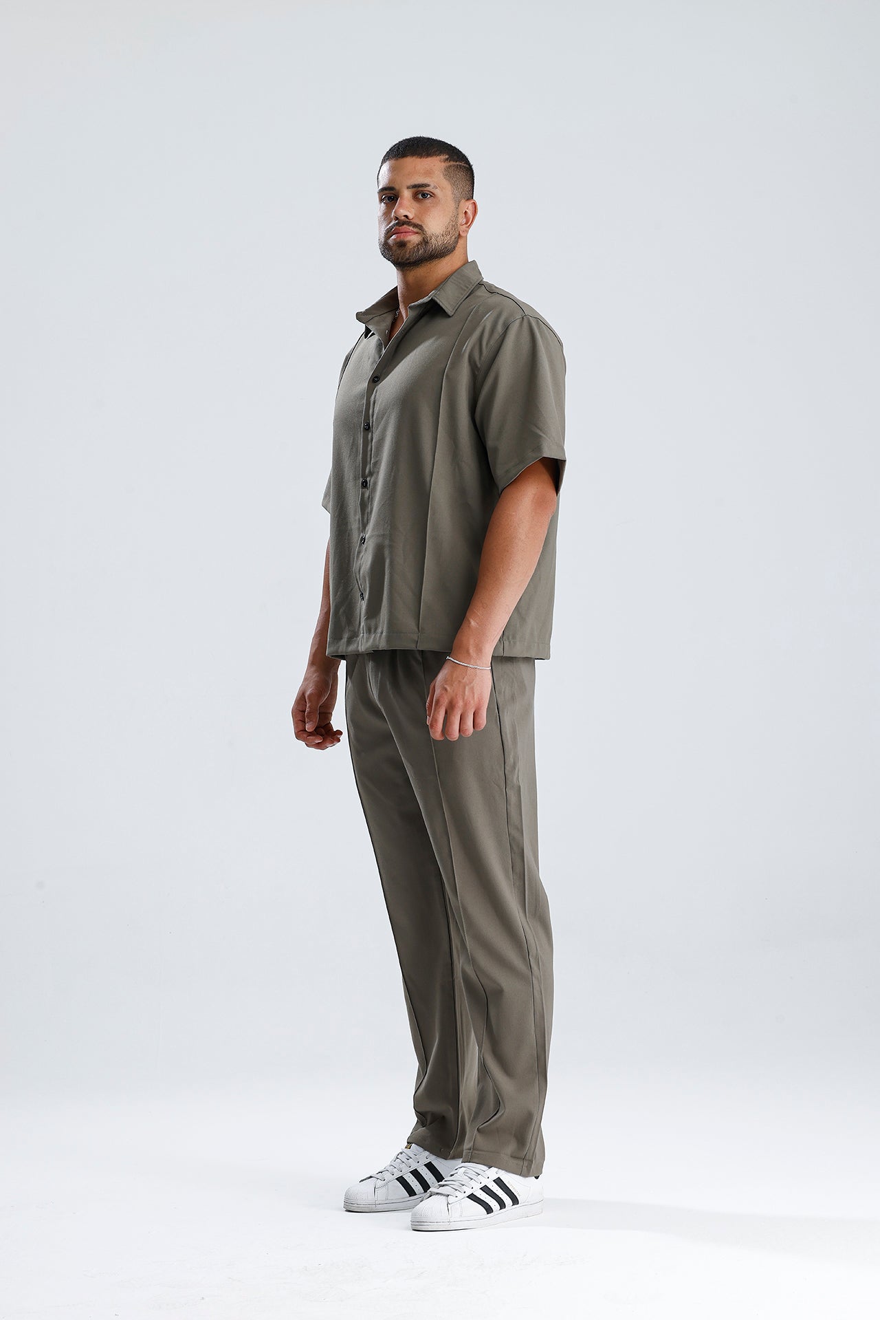 Ön Dikiş Detaylı Kumaş Takım