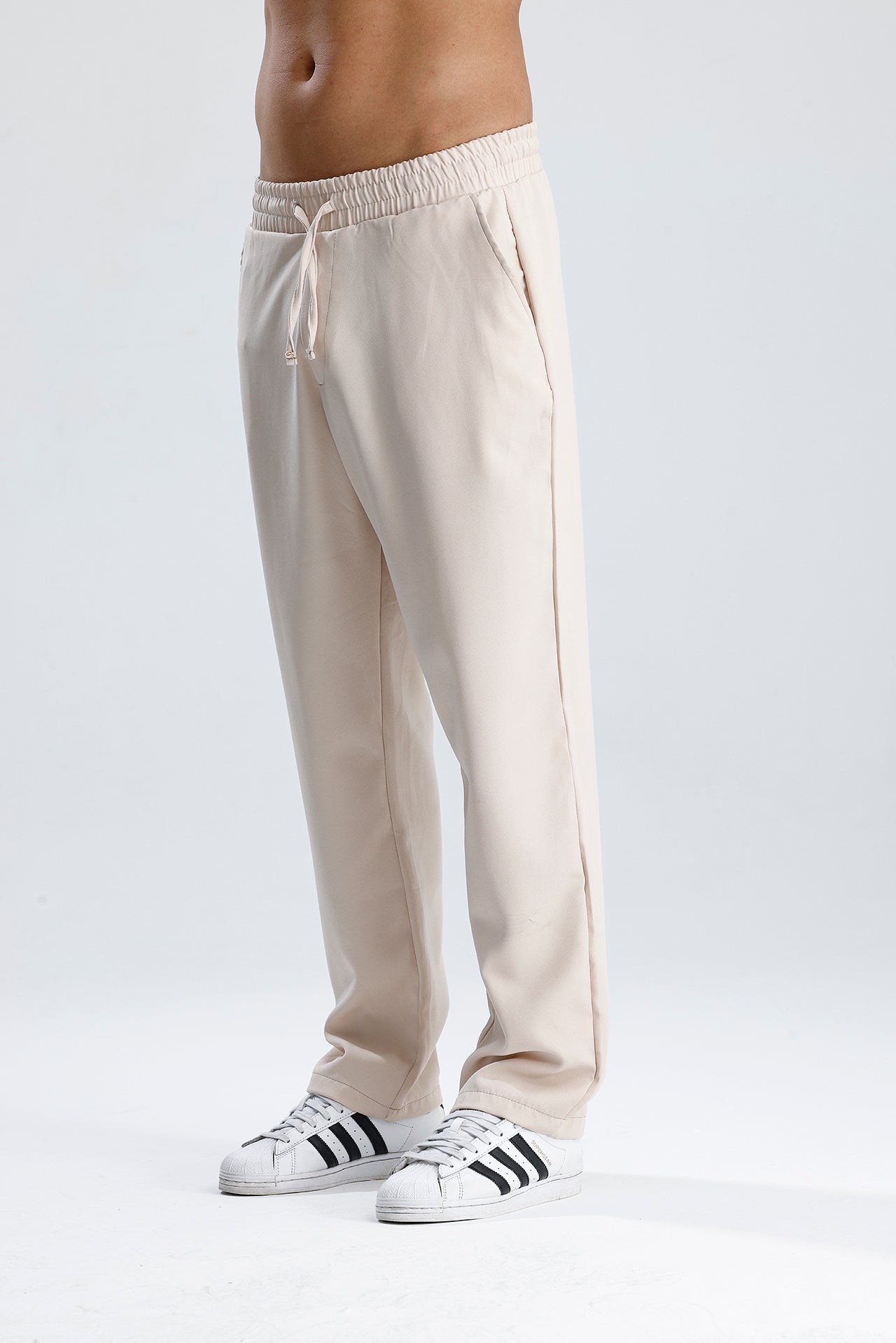 Beli Lastikli Bağcıklı Rahat Kesim Jogger Pantolon