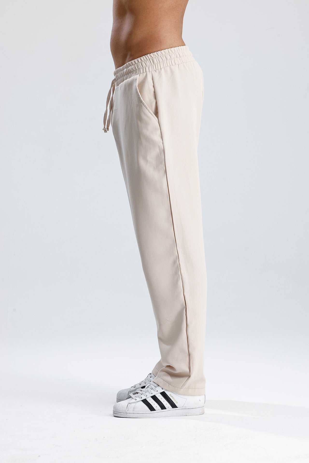 Beli Lastikli Bağcıklı Rahat Kesim Jogger Pantolon