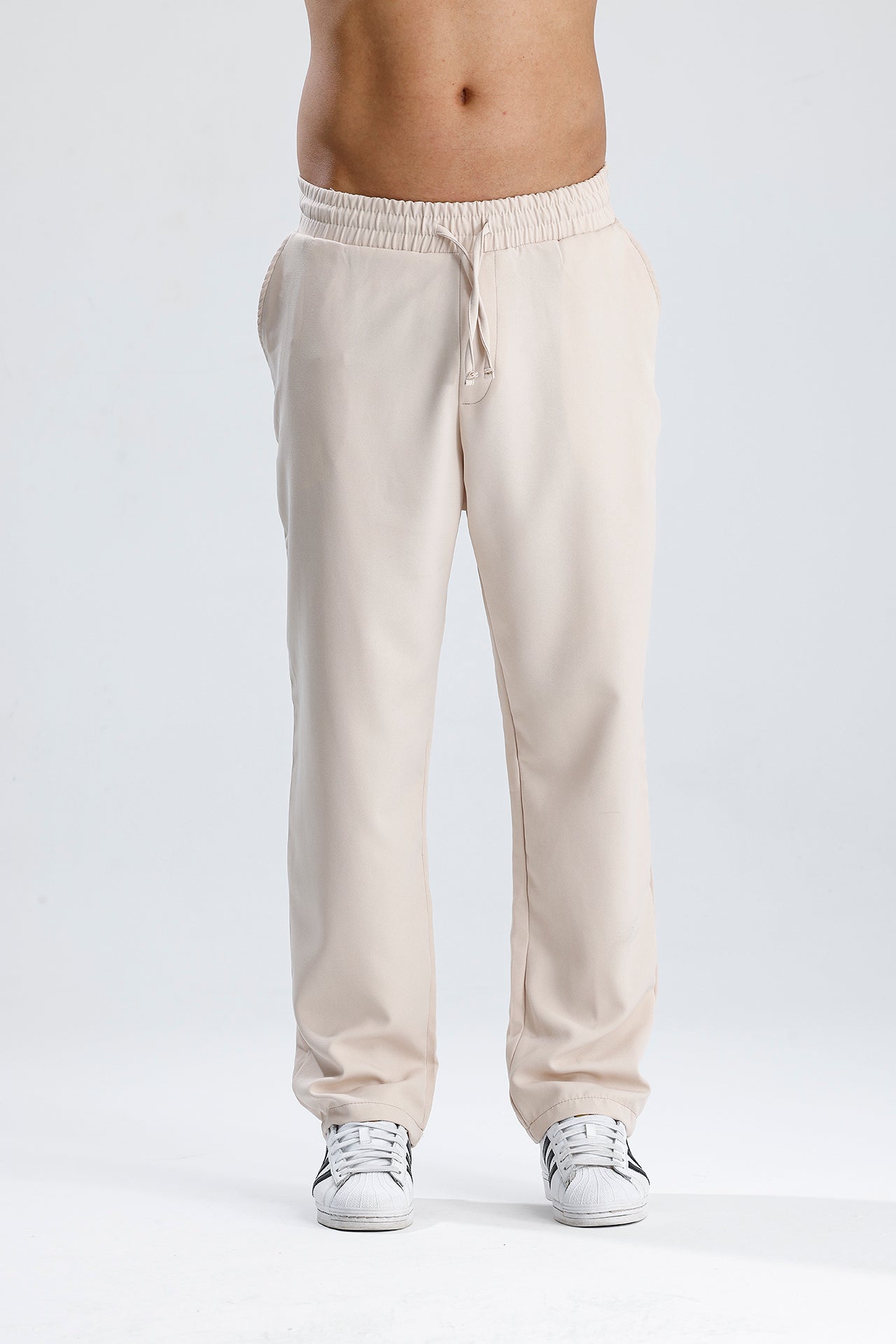 Beli Lastikli Bağcıklı Rahat Kesim Jogger Pantolon