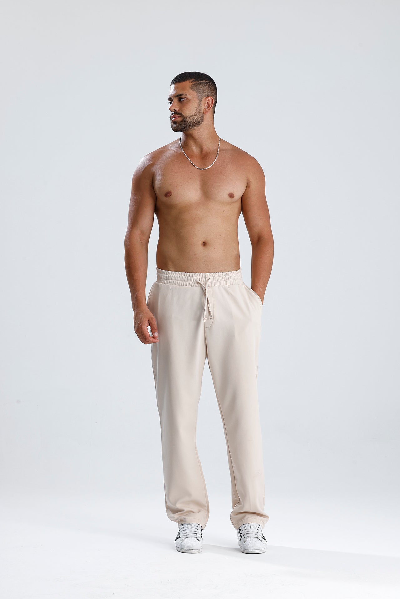 Beli Lastikli Bağcıklı Rahat Kesim Jogger Pantolon