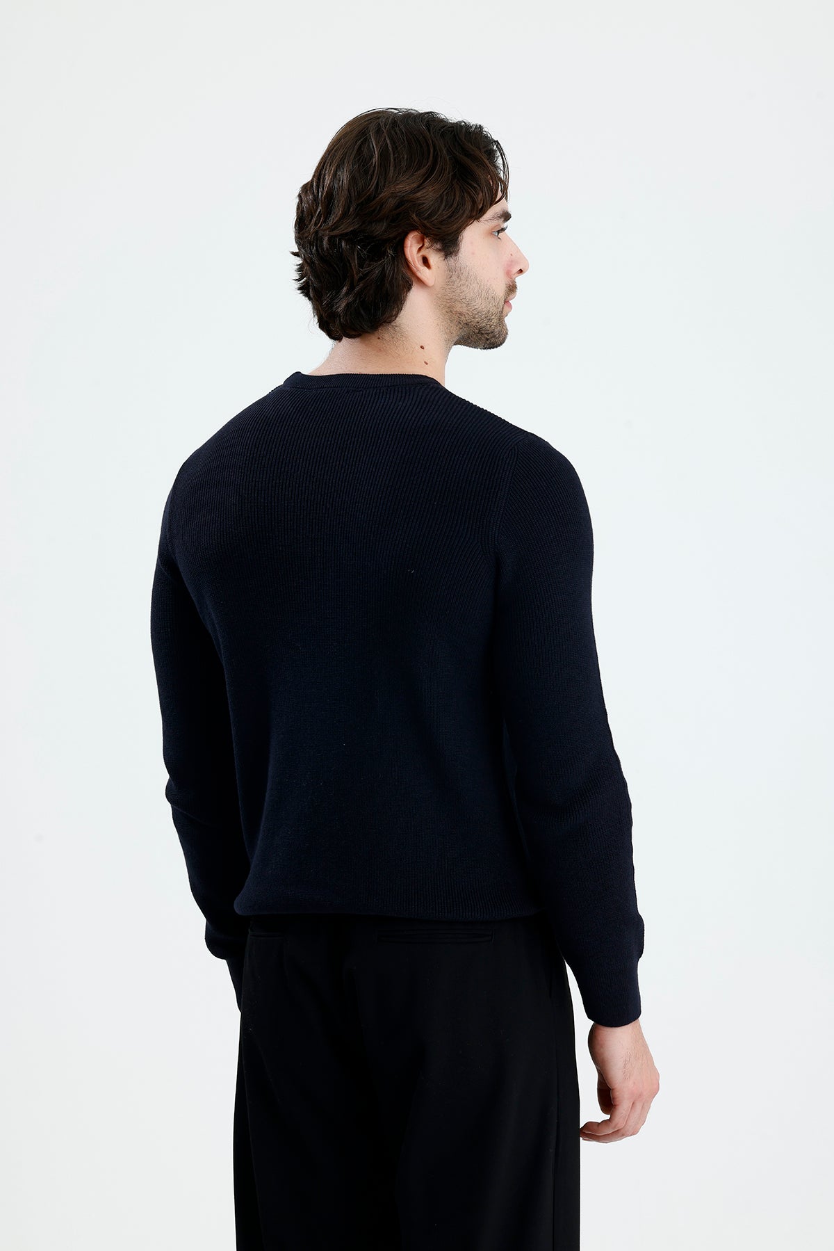 Bisiklet Yaka Premium Selanik Örgü Triko Kazak