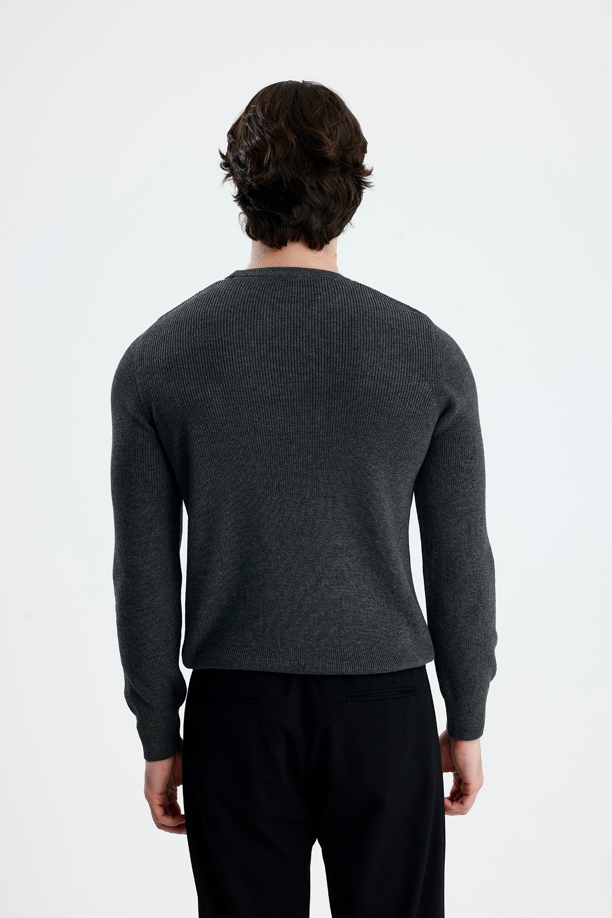 Bisiklet Yaka Premium Selanik Örgü Triko Kazak