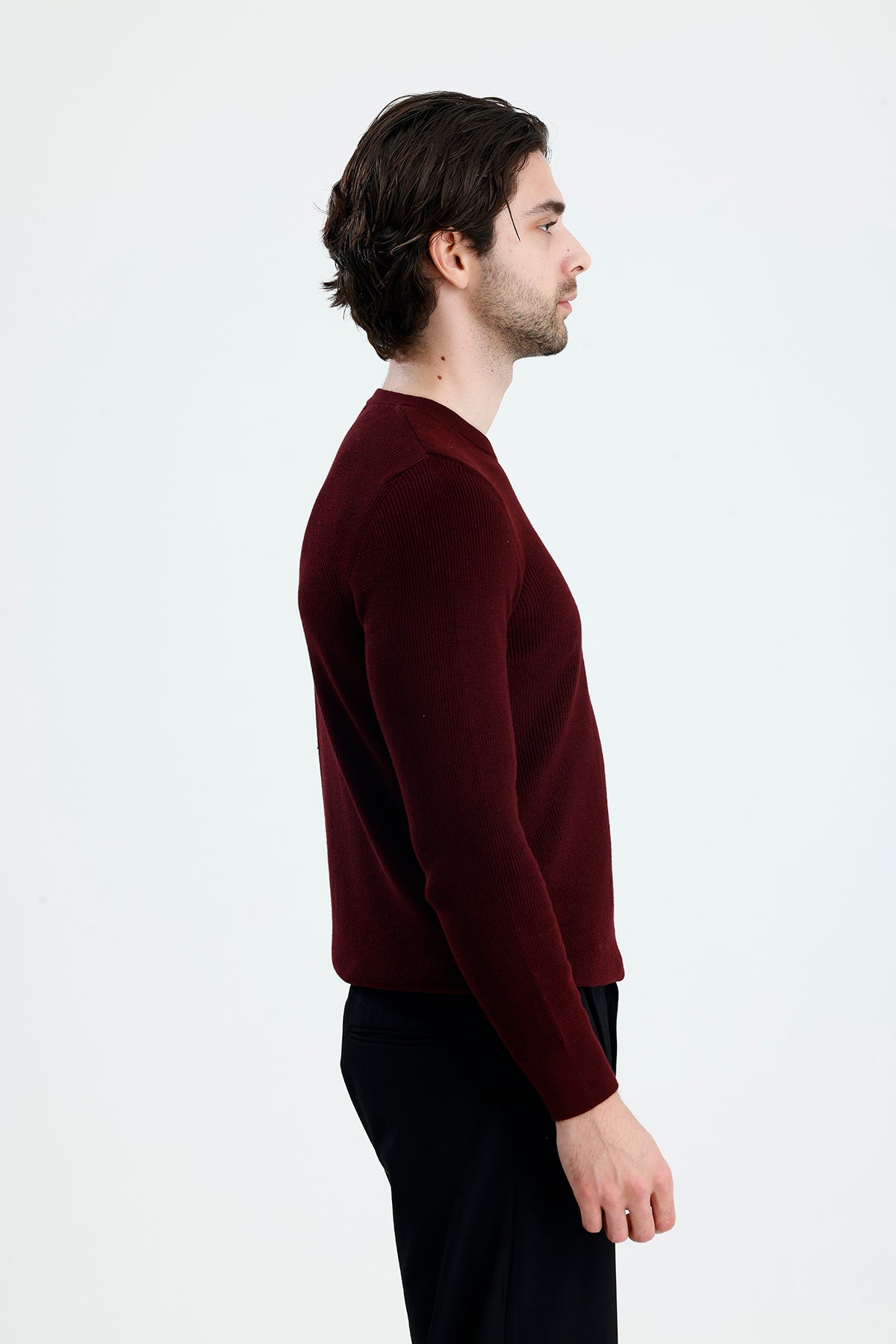 Bisiklet Yaka Premium Selanik Örgü Triko Kazak