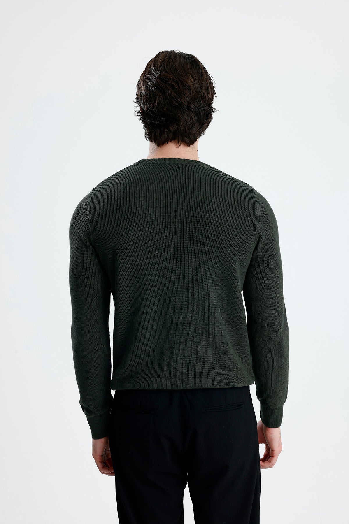 Bisiklet Yaka Premium Selanik Örgü Triko Kazak