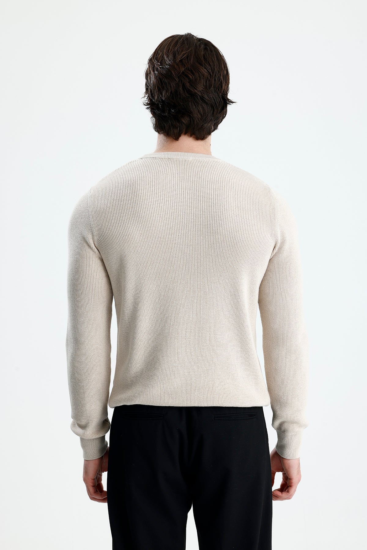 Bisiklet Yaka Premium Selanik Örgü Triko Kazak