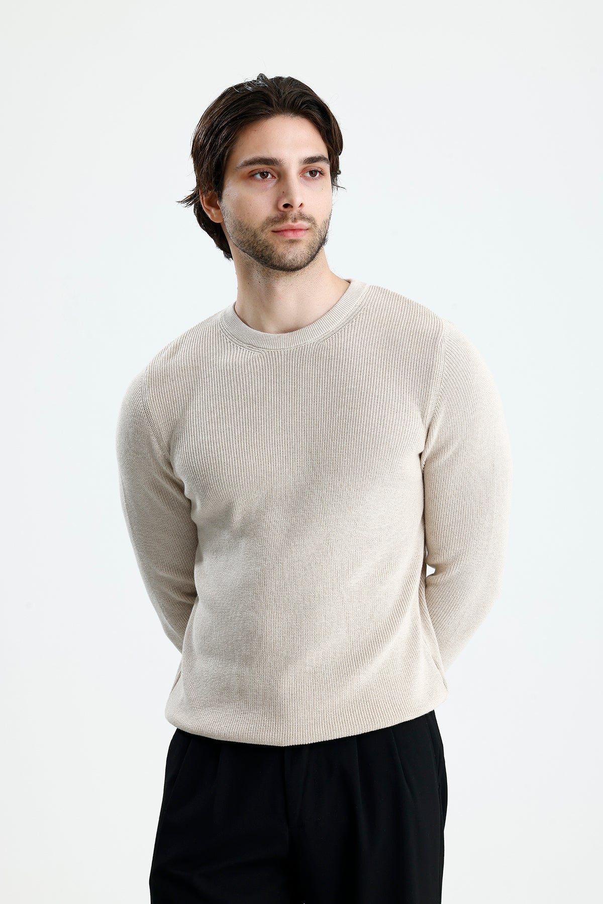 Bisiklet Yaka Premium Selanik Örgü Triko Kazak