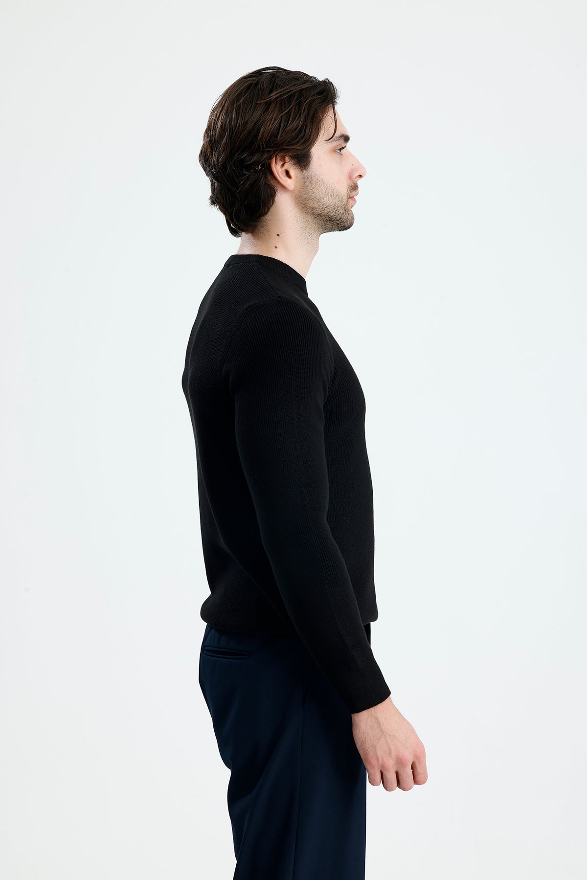 Bisiklet Yaka Premium Selanik Örgü Triko Kazak