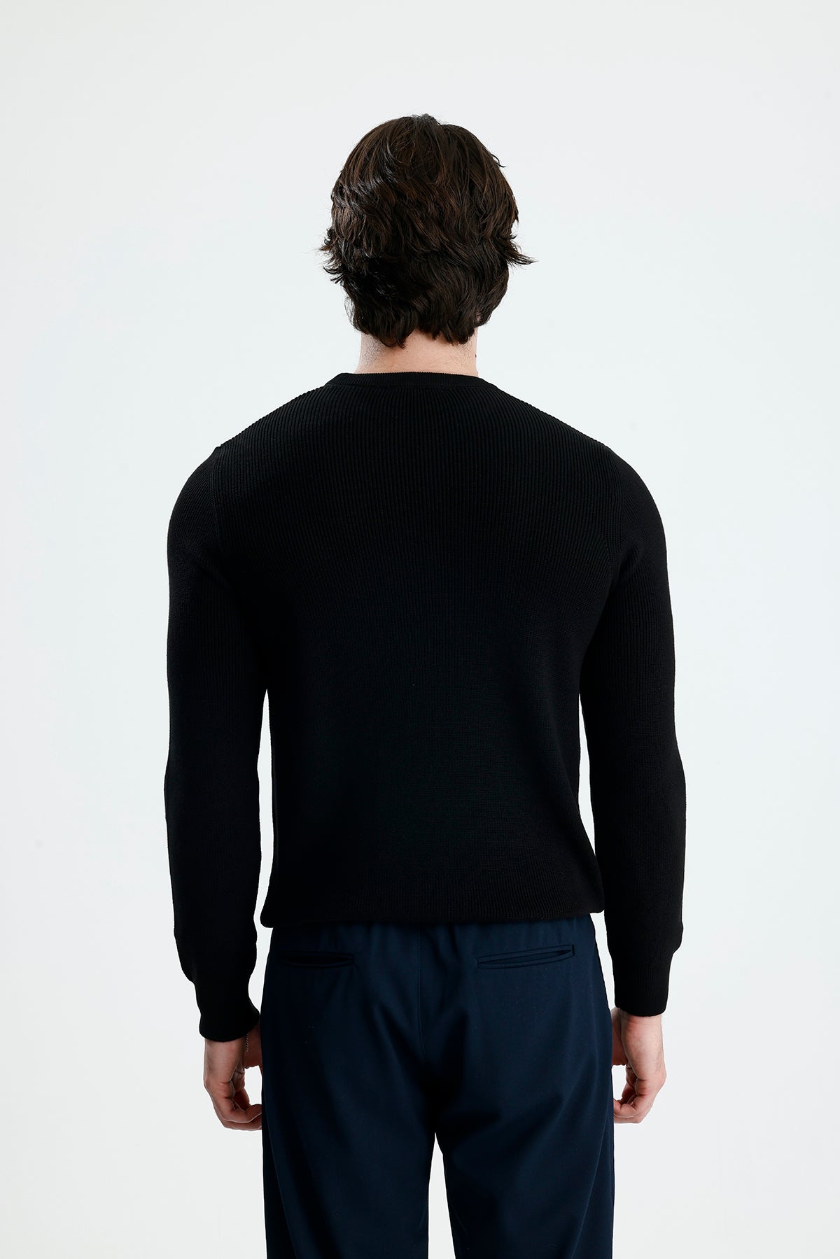 Bisiklet Yaka Premium Selanik Örgü Triko Kazak