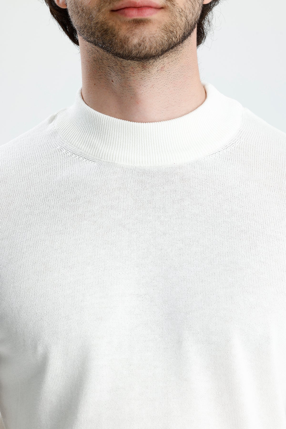 Yarım Balıkçı Yaka Düz Örgü Premium Triko Kazak