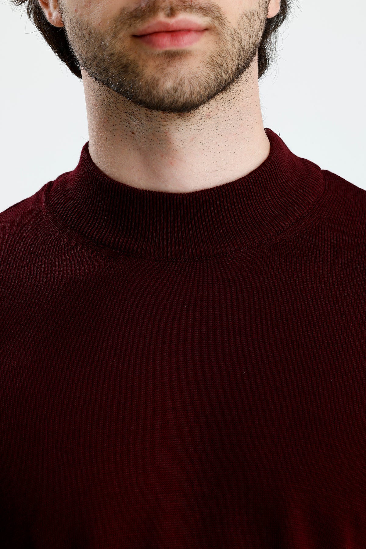 Yarım Balıkçı Yaka Düz Örgü Premium Triko Kazak