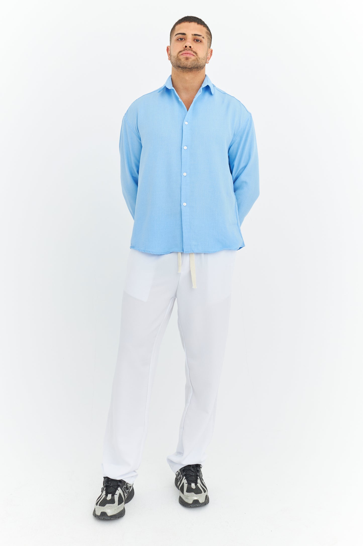 Oversize Pamuklu Keten Gömlek