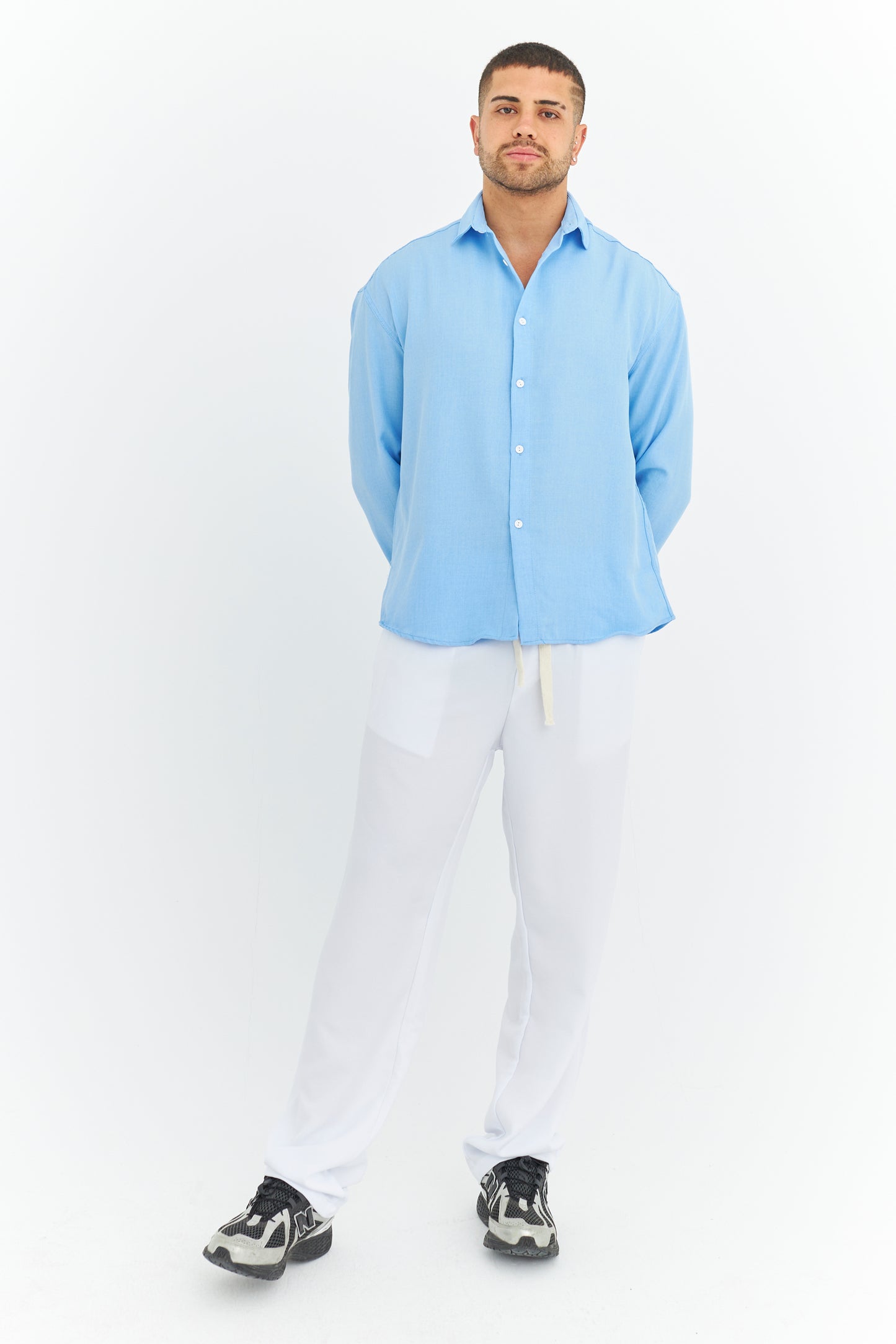 Oversize Pamuklu Keten Gömlek