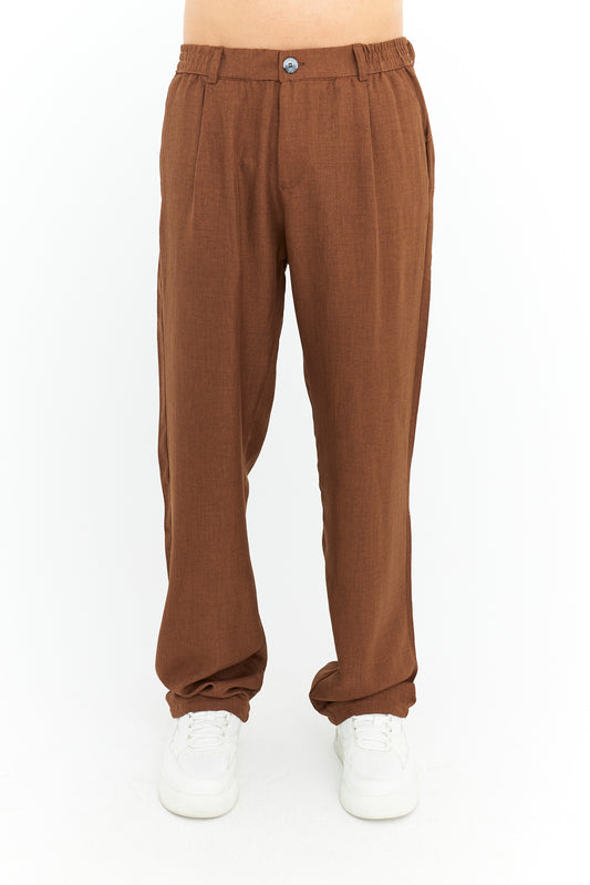 Baggy Fit Premium Keten pantolon