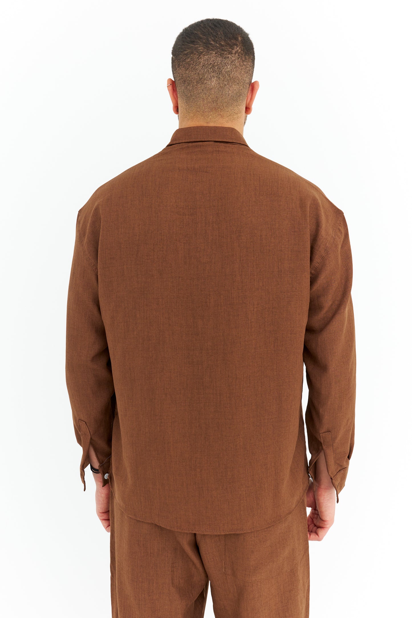 Oversize Pamuklu Keten Gömlek