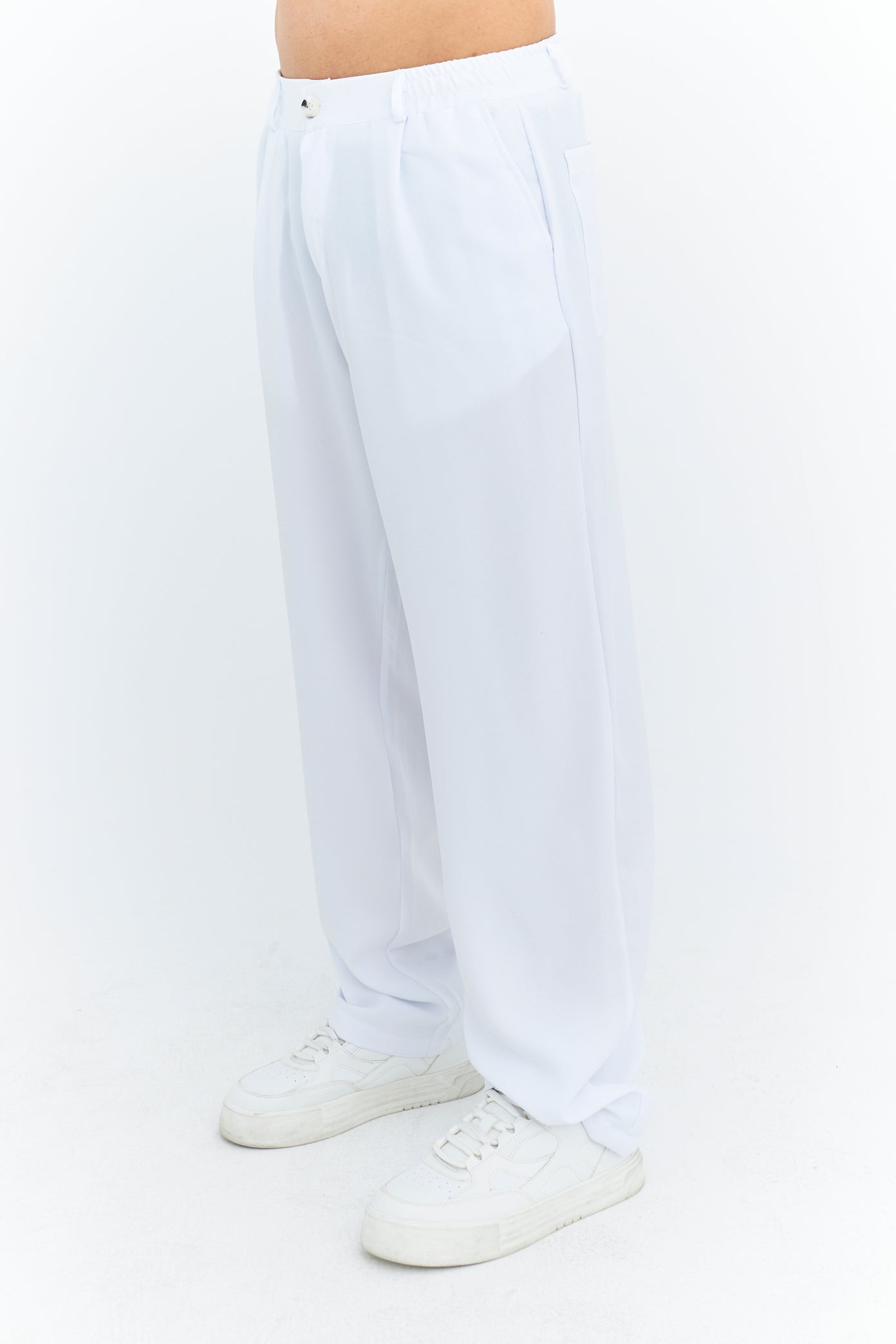 Baggy Fit Premium Keten pantolon