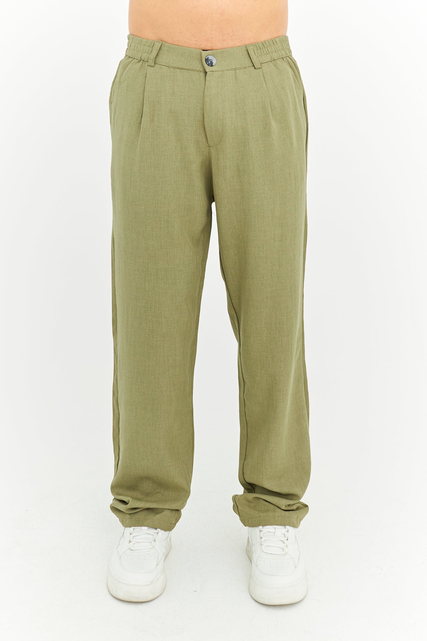 Baggy Fit Premium Keten pantolon