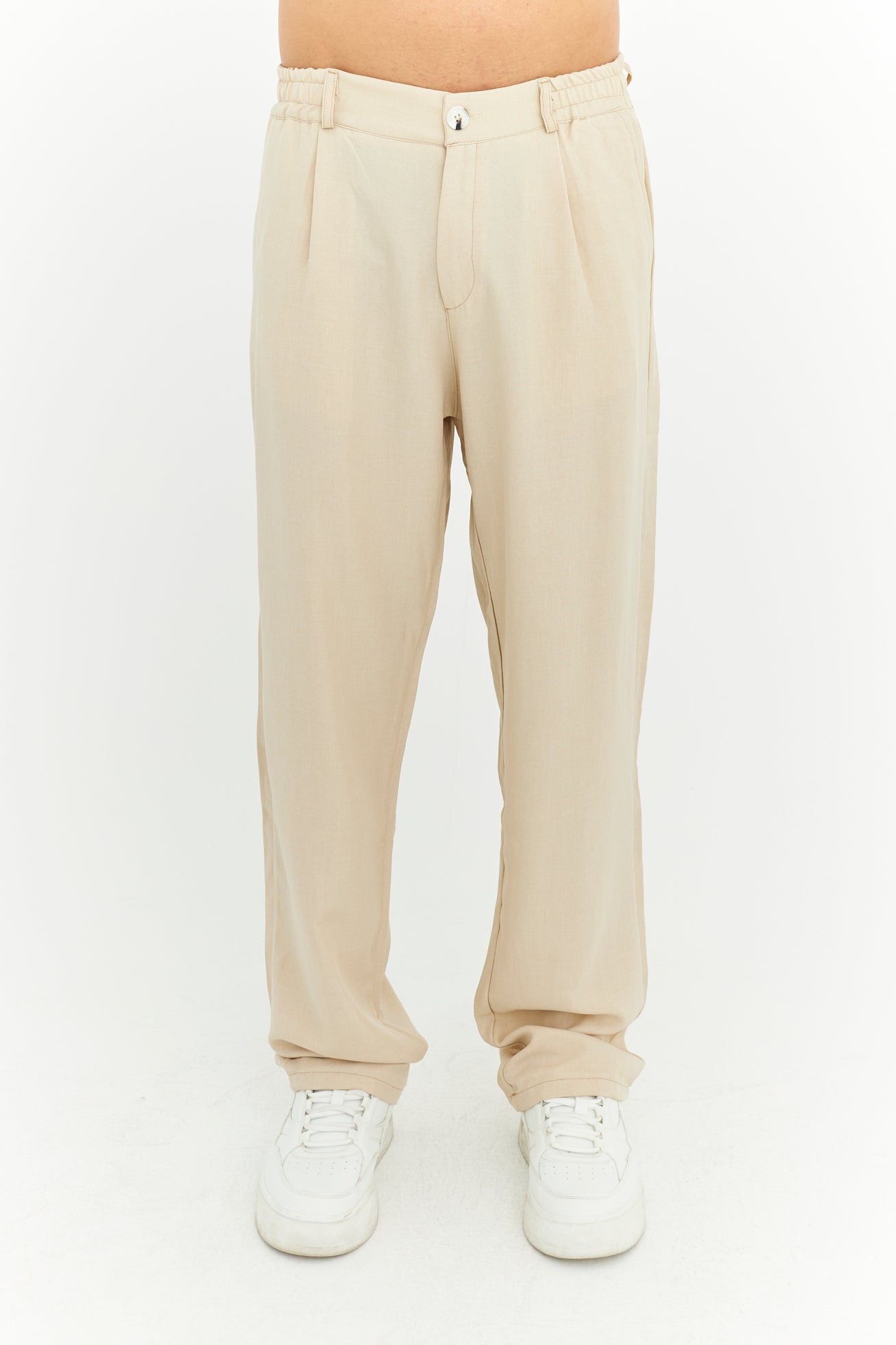 Baggy Fit Premium Keten pantolon