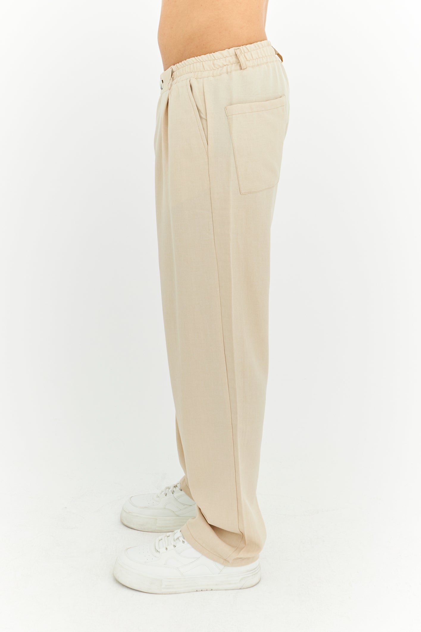 Baggy Fit Premium Keten pantolon