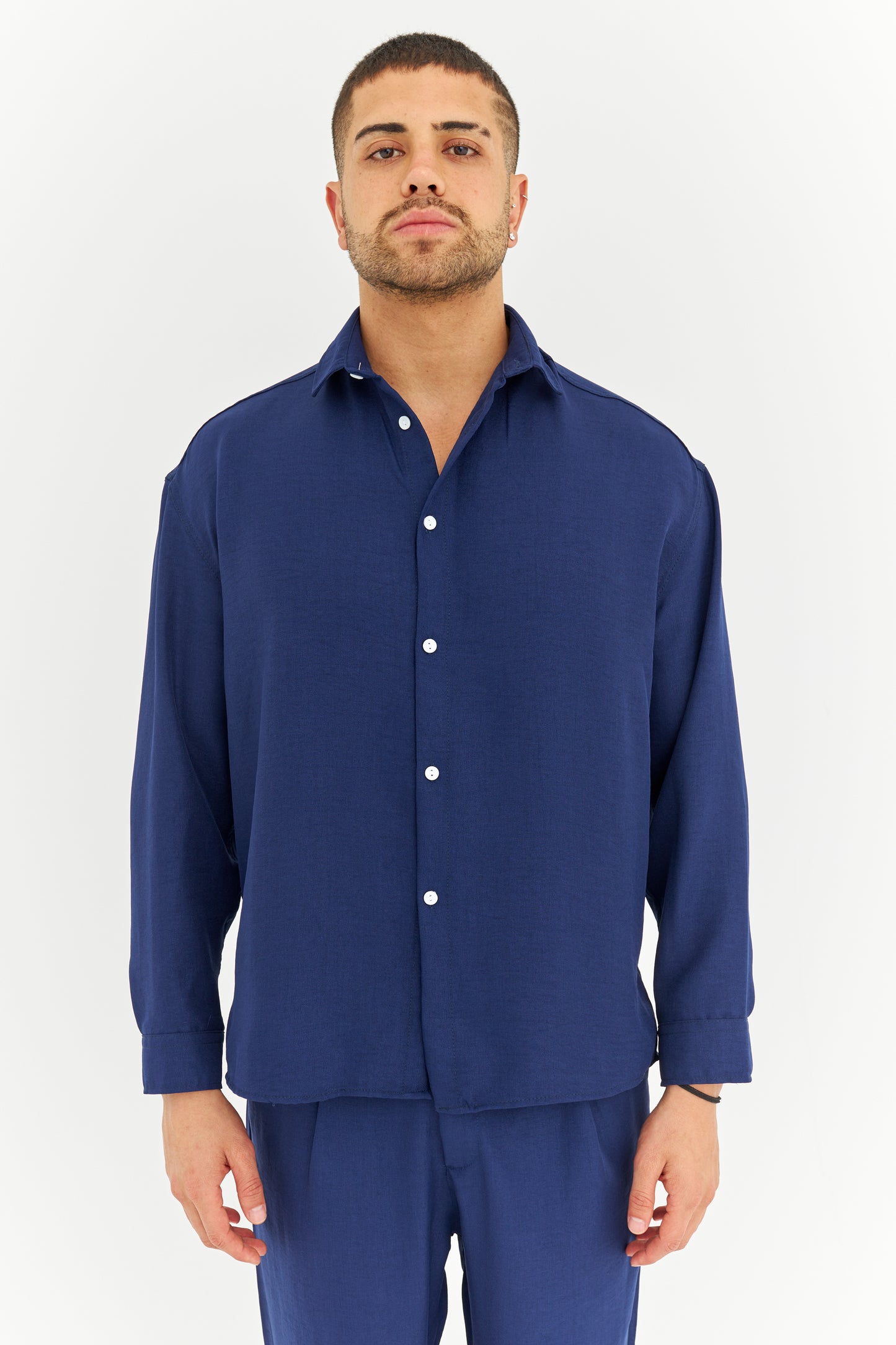 Oversize Pamuklu Keten Gömlek