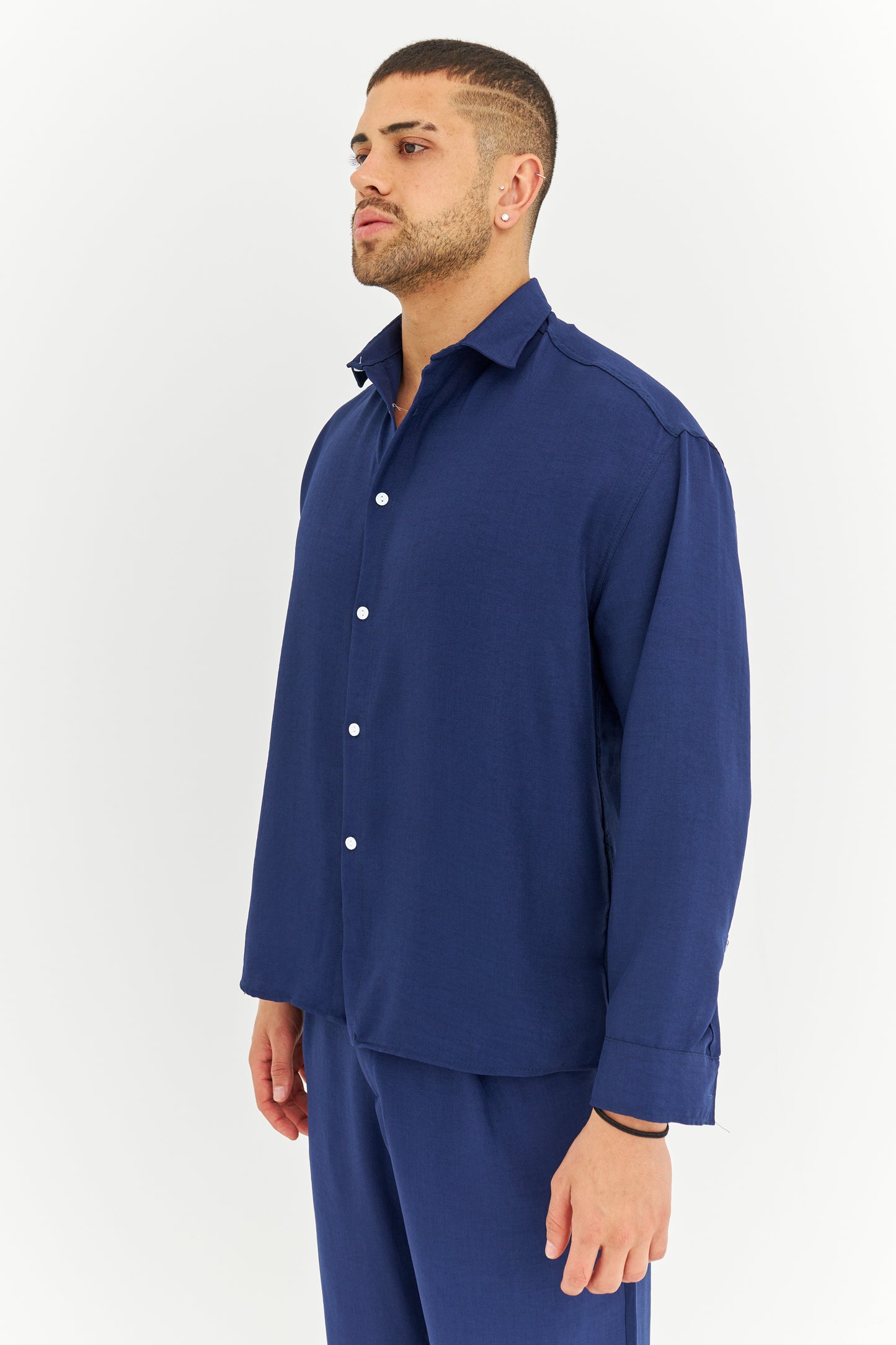 Oversize Pamuklu Keten Gömlek