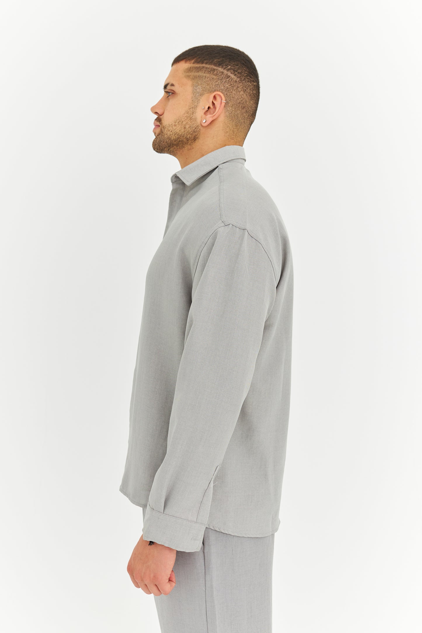 Oversize Pamuklu Keten Gömlek