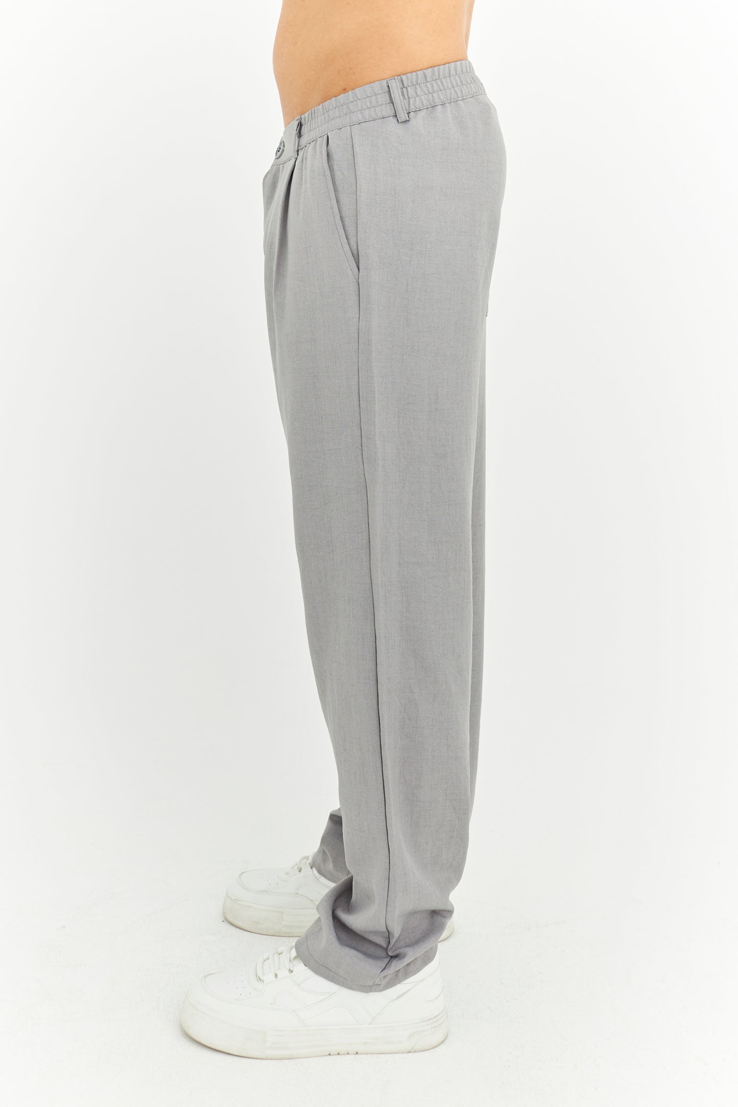 Baggy Fit Premium Keten pantolon