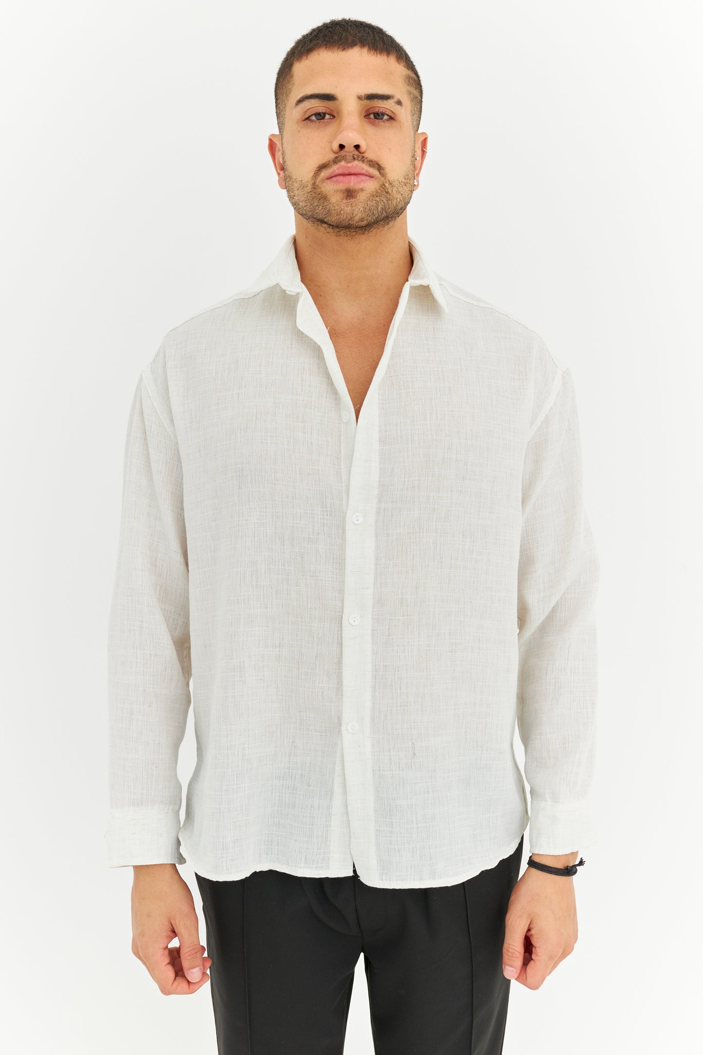 Melanjlı Premium Keten Gömlek