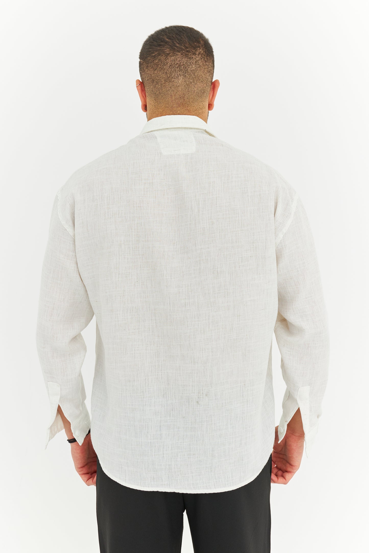 Melanjlı Premium Keten Gömlek