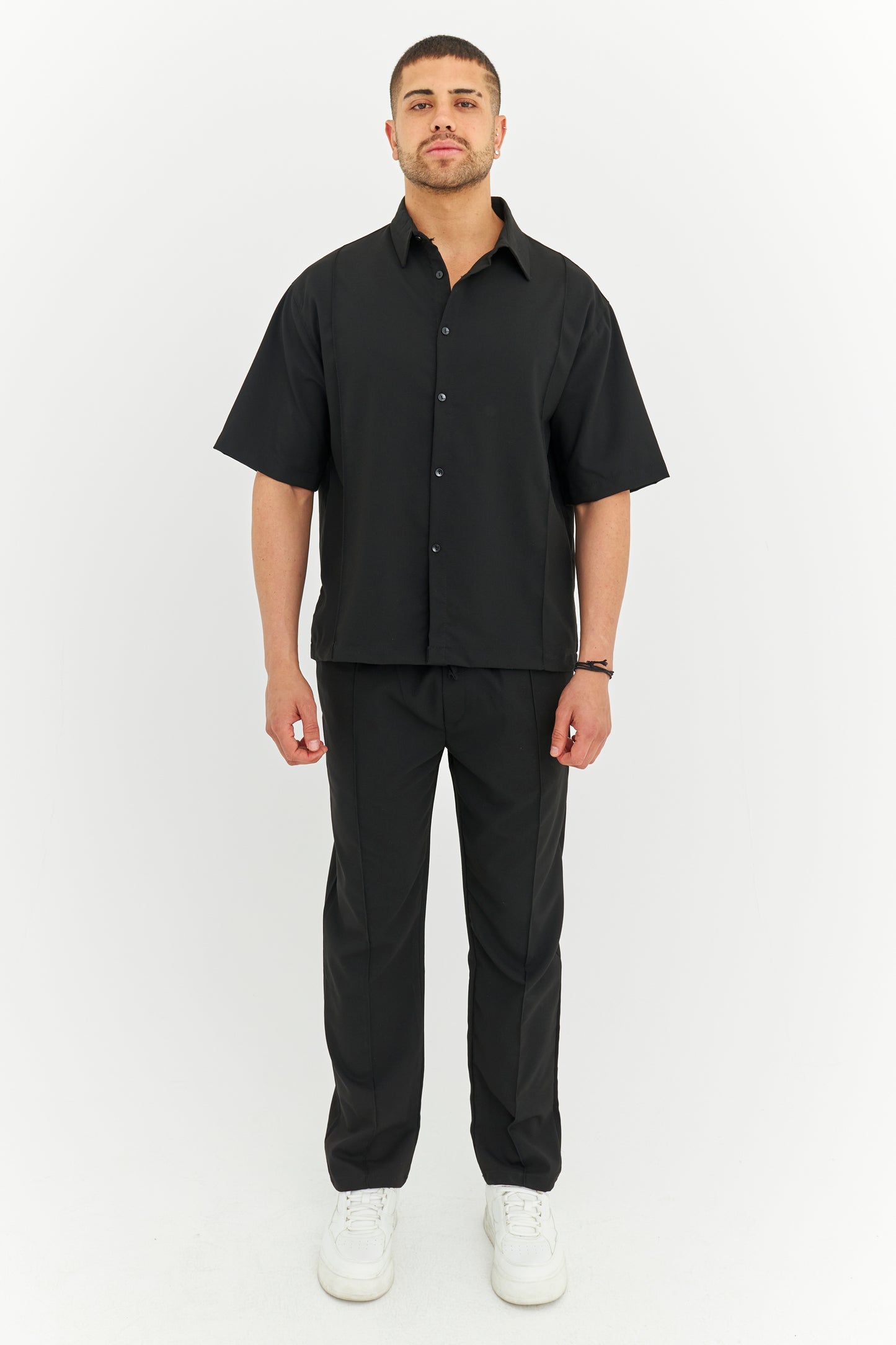 Biye Detay Pamuklu Kumaş Gömlek