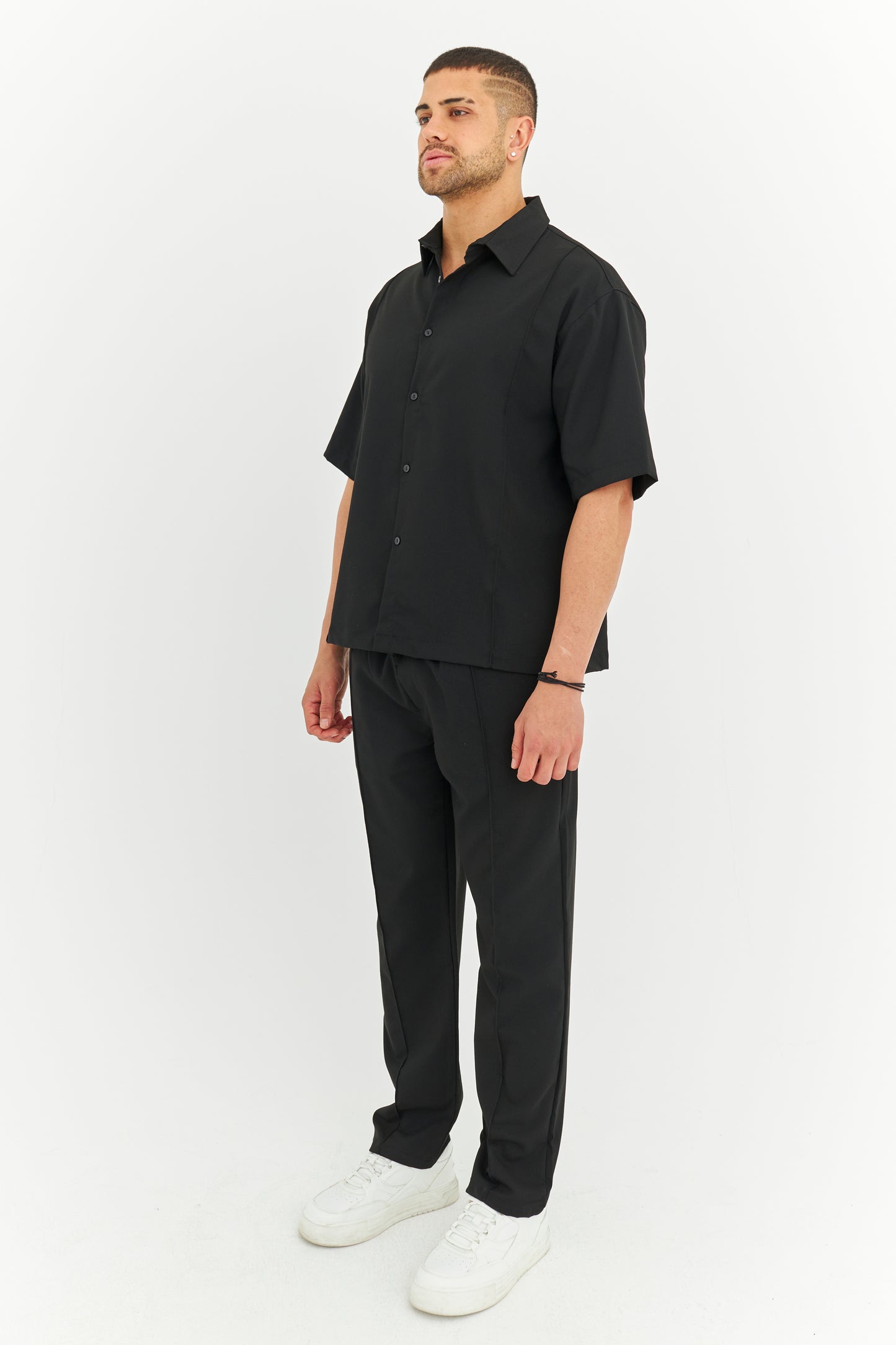 Biye Detay Pamuklu Kumaş Gömlek