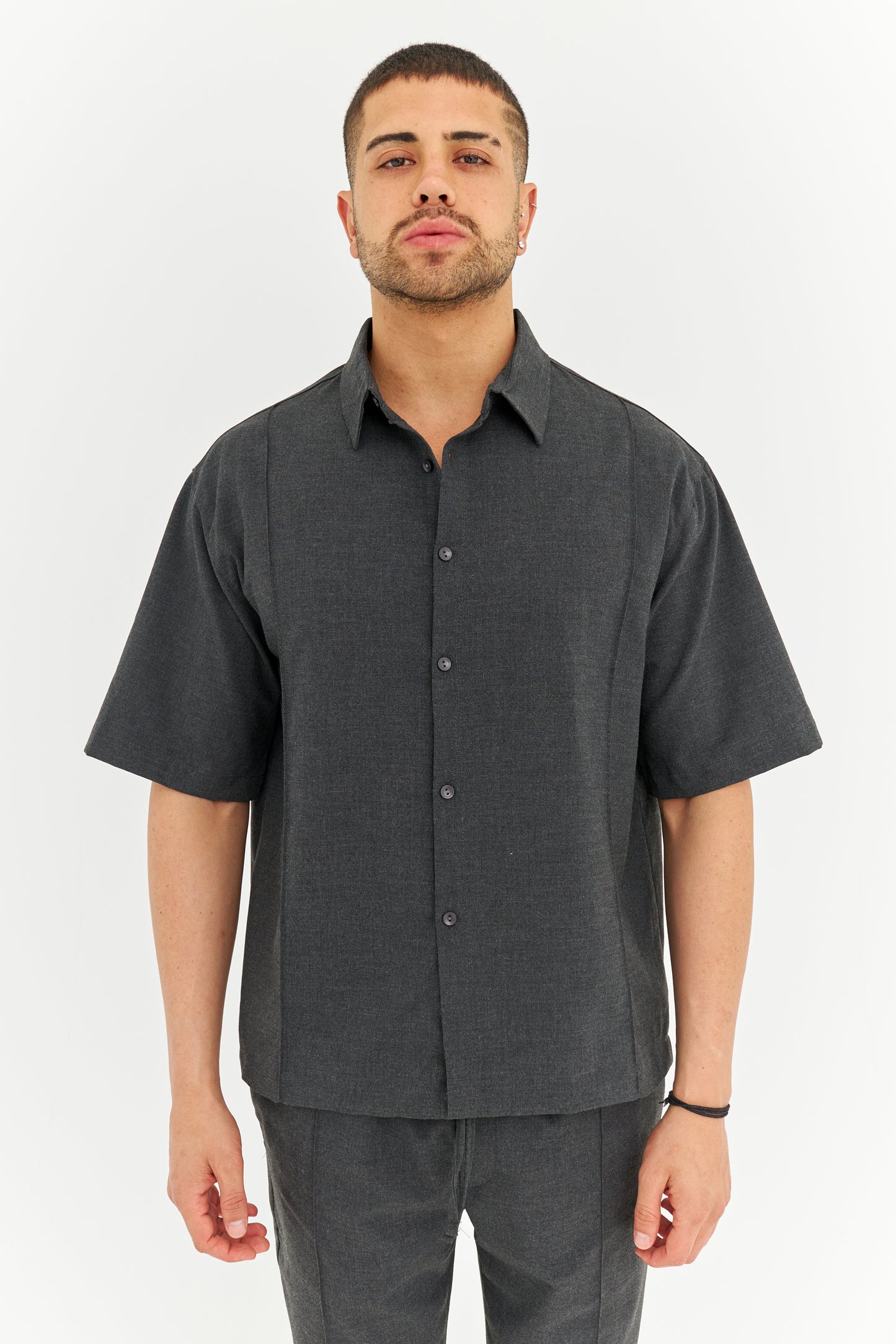 Biye Detay Pamuklu Kumaş Gömlek