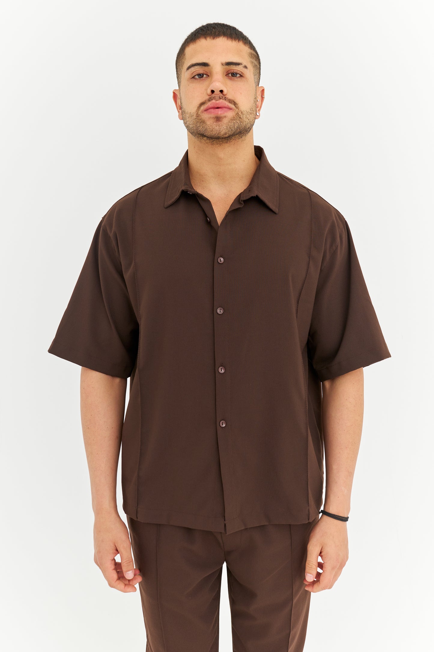 Biye Detay Pamuklu Kumaş Gömlek