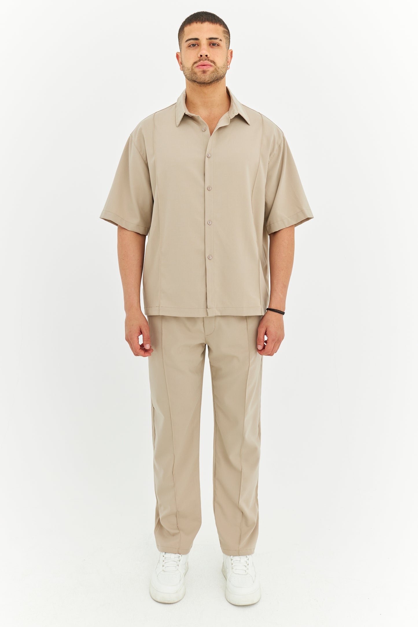 Biye Detay Pamuklu Kumaş Gömlek