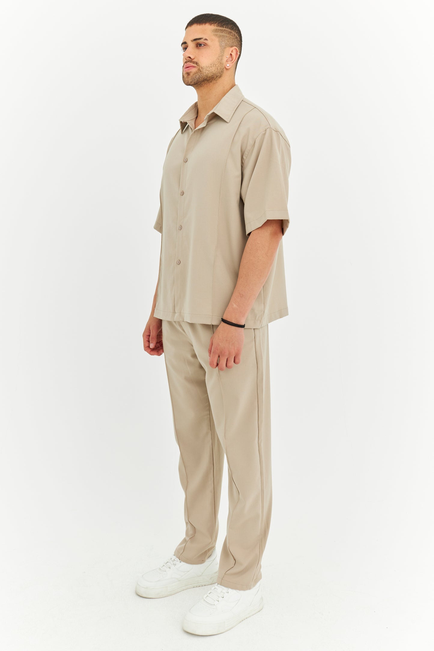 Biye Detay Pamuklu Kumaş Gömlek