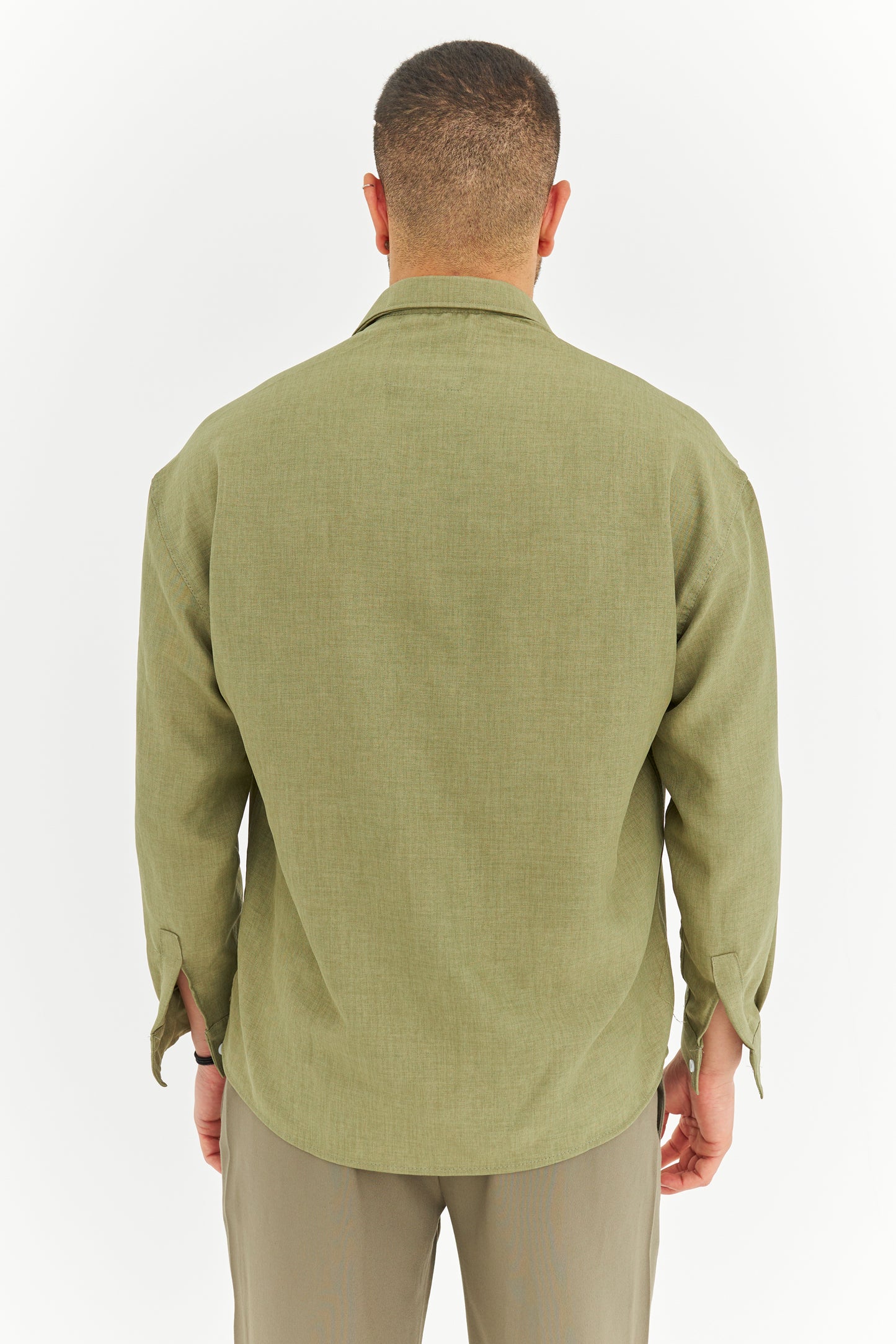 Biye Detay Pamuklu Kumaş Gömlek