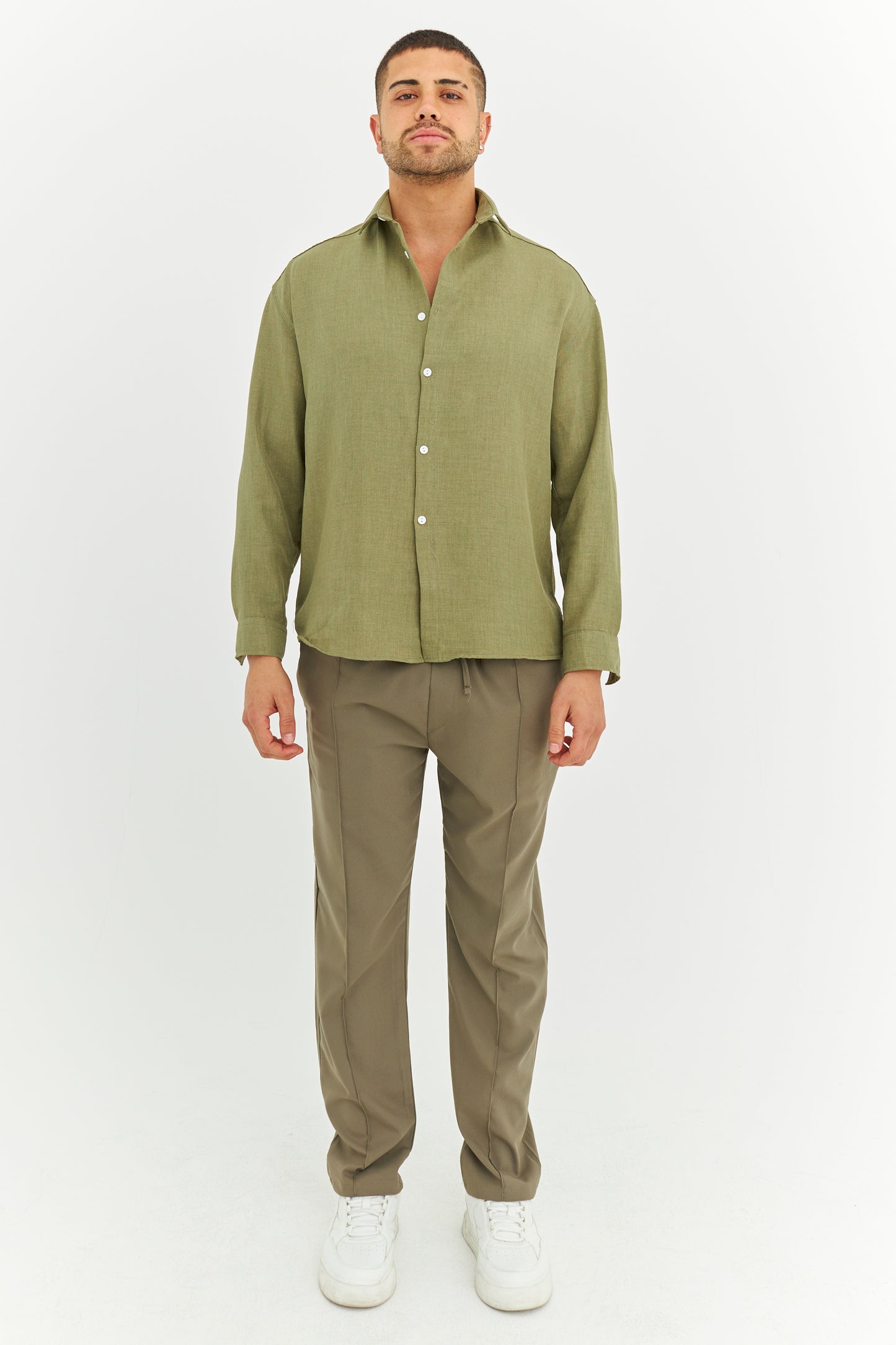 Biye Detay Pamuklu Kumaş Gömlek