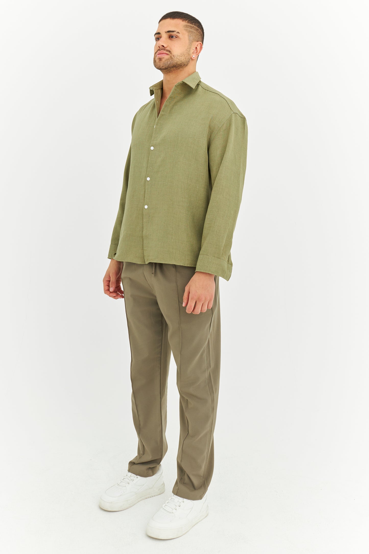 Biye Detay Pamuklu Kumaş Gömlek