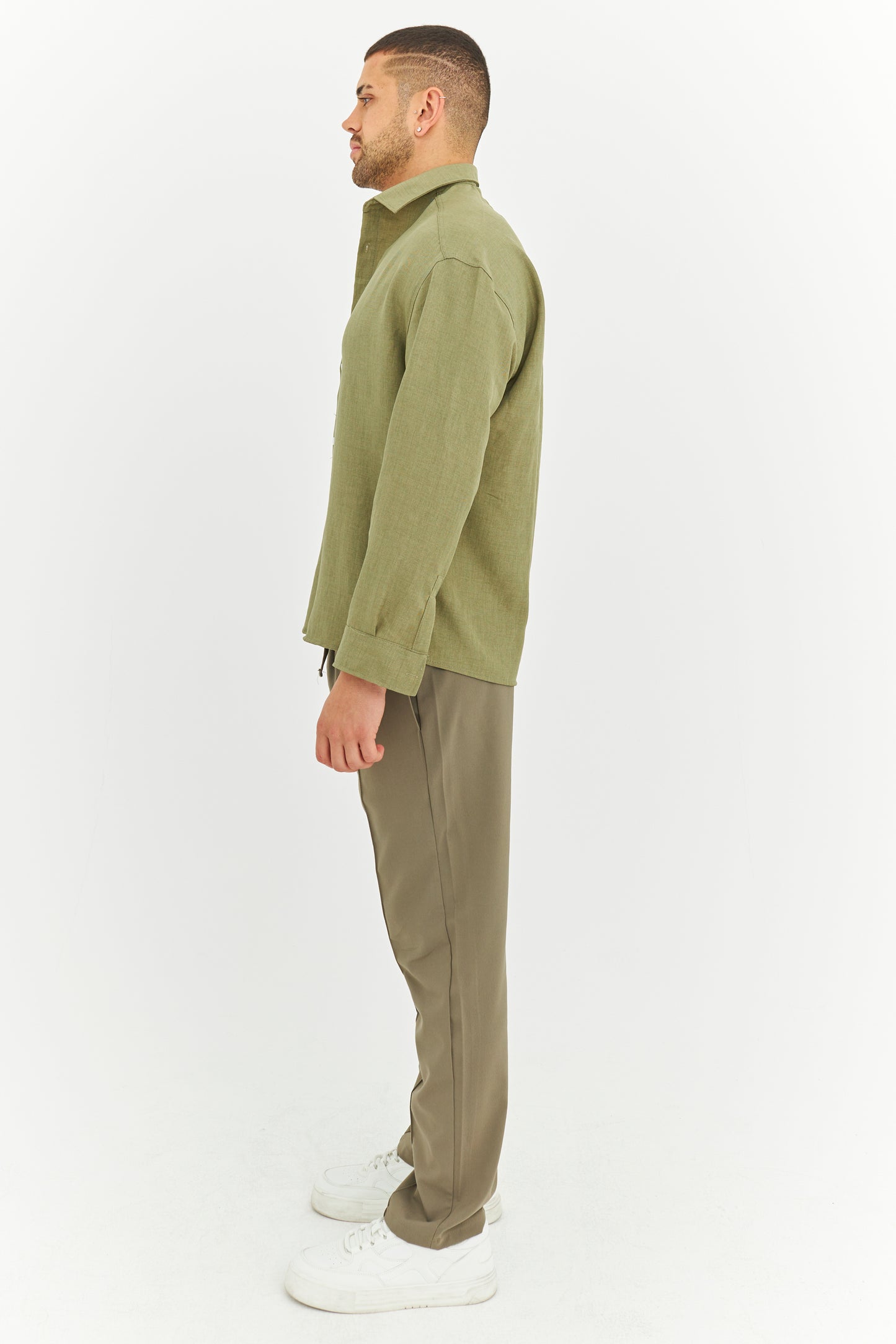 Biye Detay Pamuklu Kumaş Gömlek