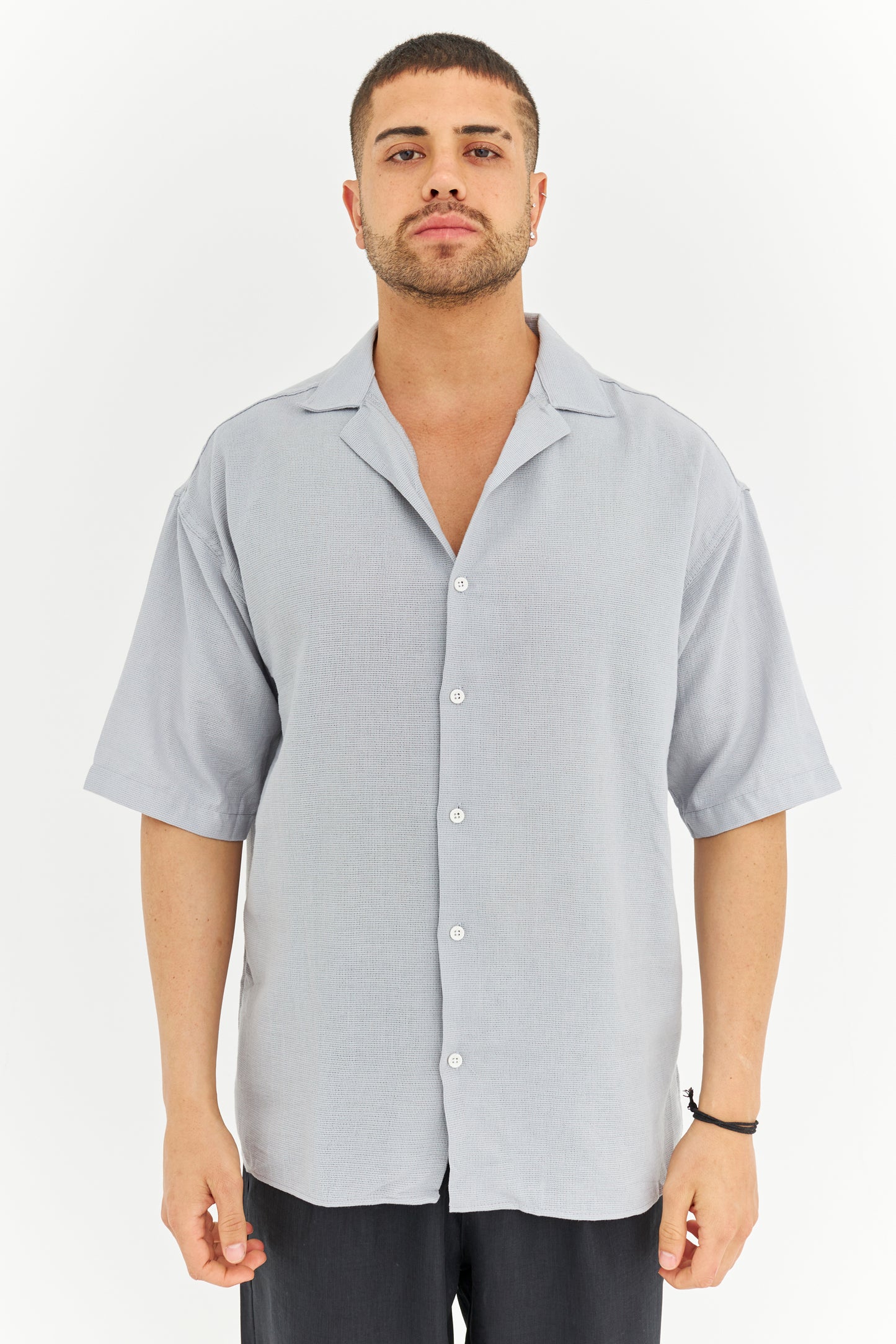 Dokuma Kumaş Kısa Kol Gömlek