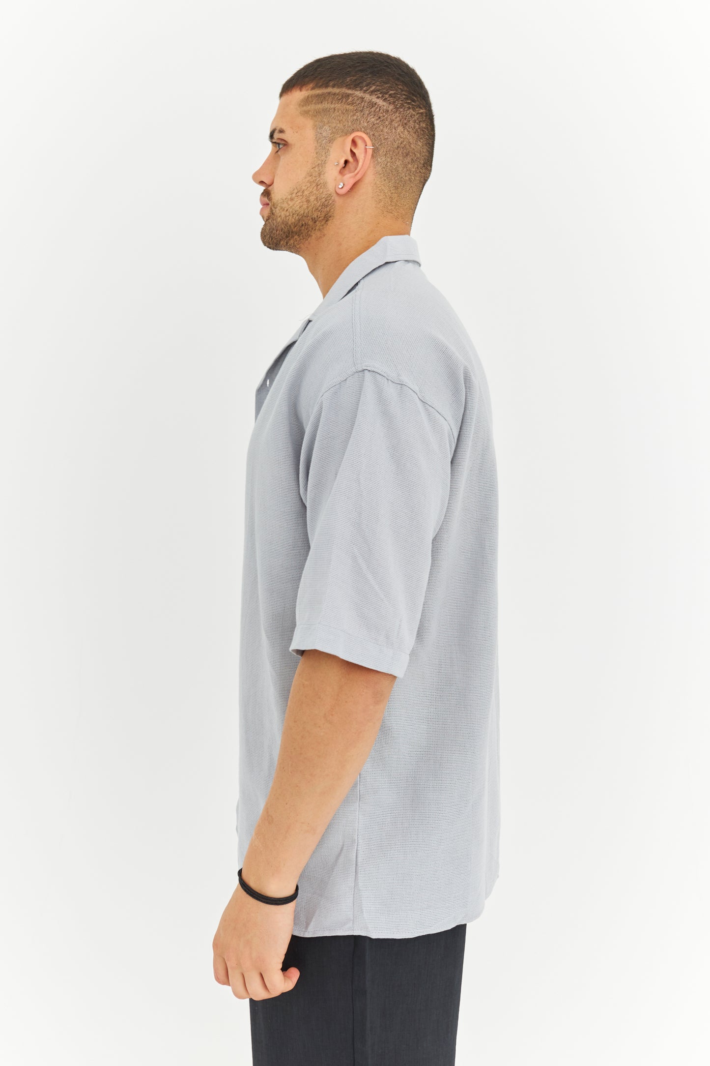 Dokuma Kumaş Kısa Kol Gömlek