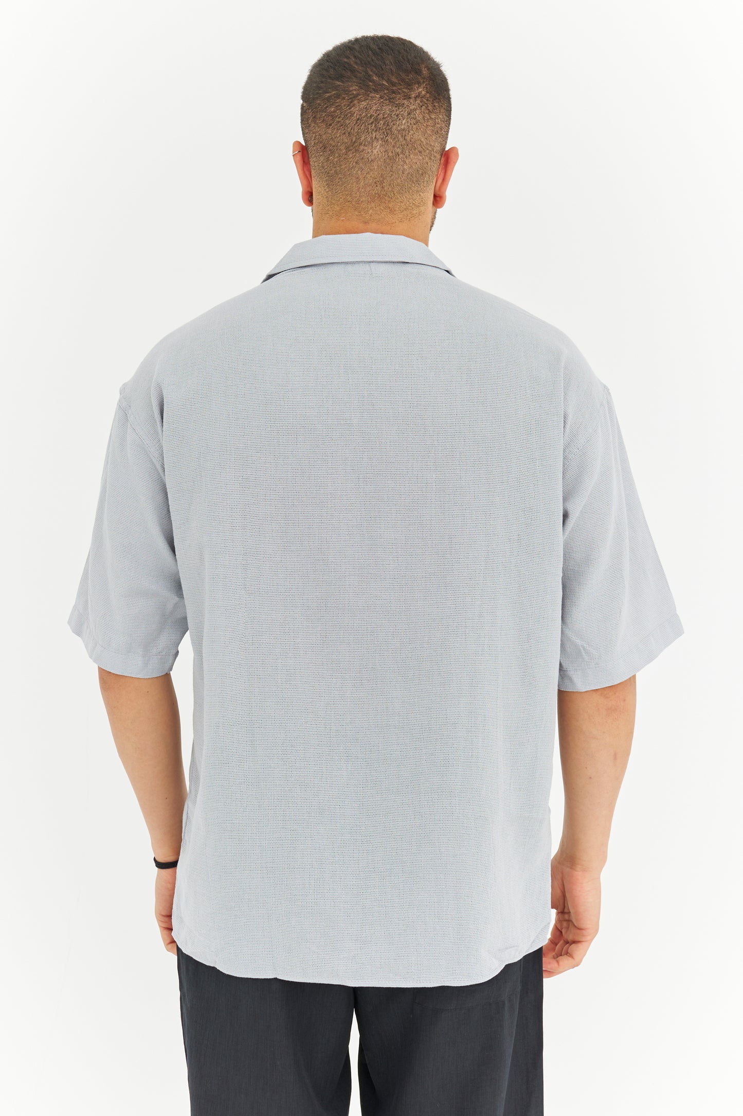 Dokuma Kumaş Kısa Kol Gömlek