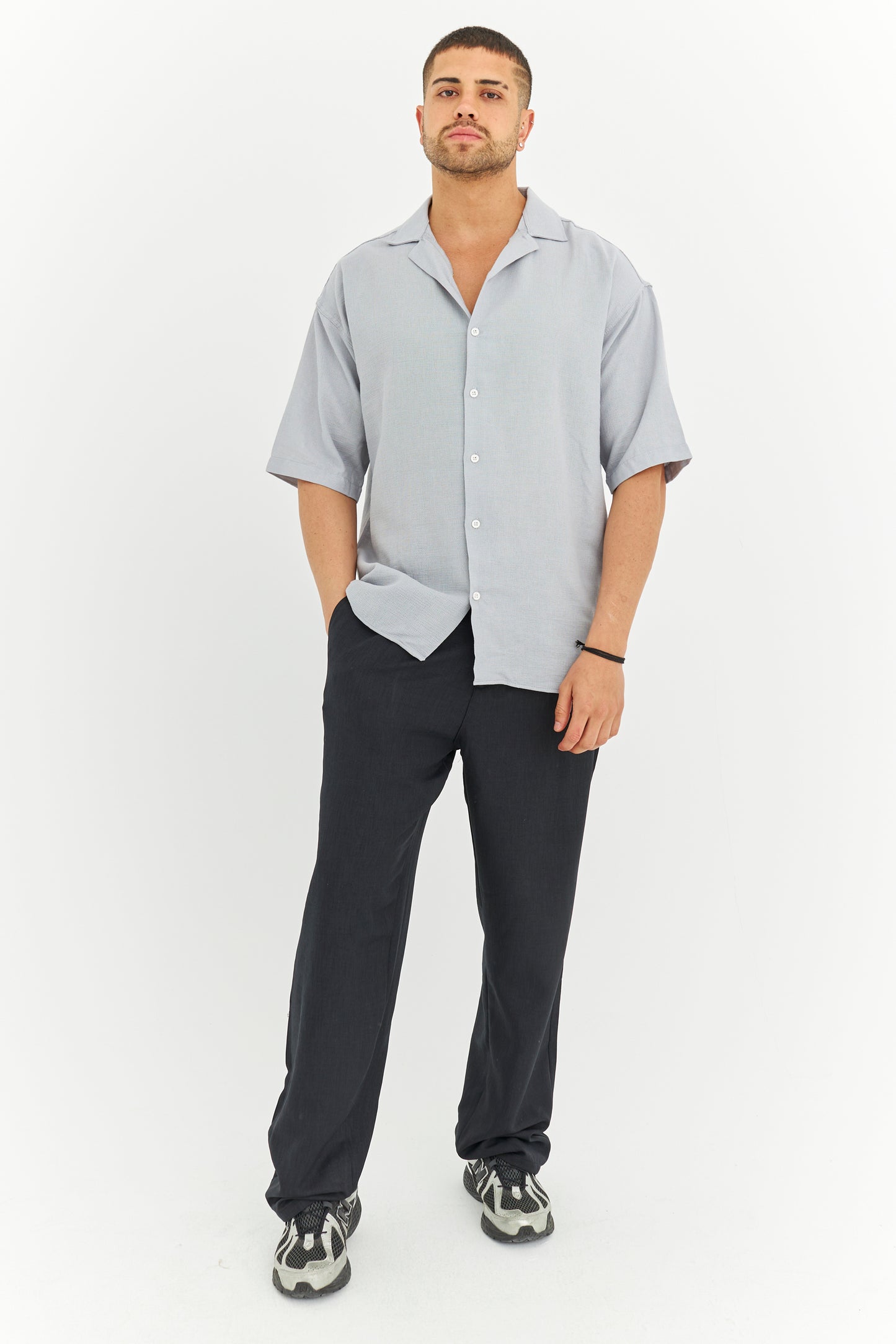 Dokuma Kumaş Kısa Kol Gömlek