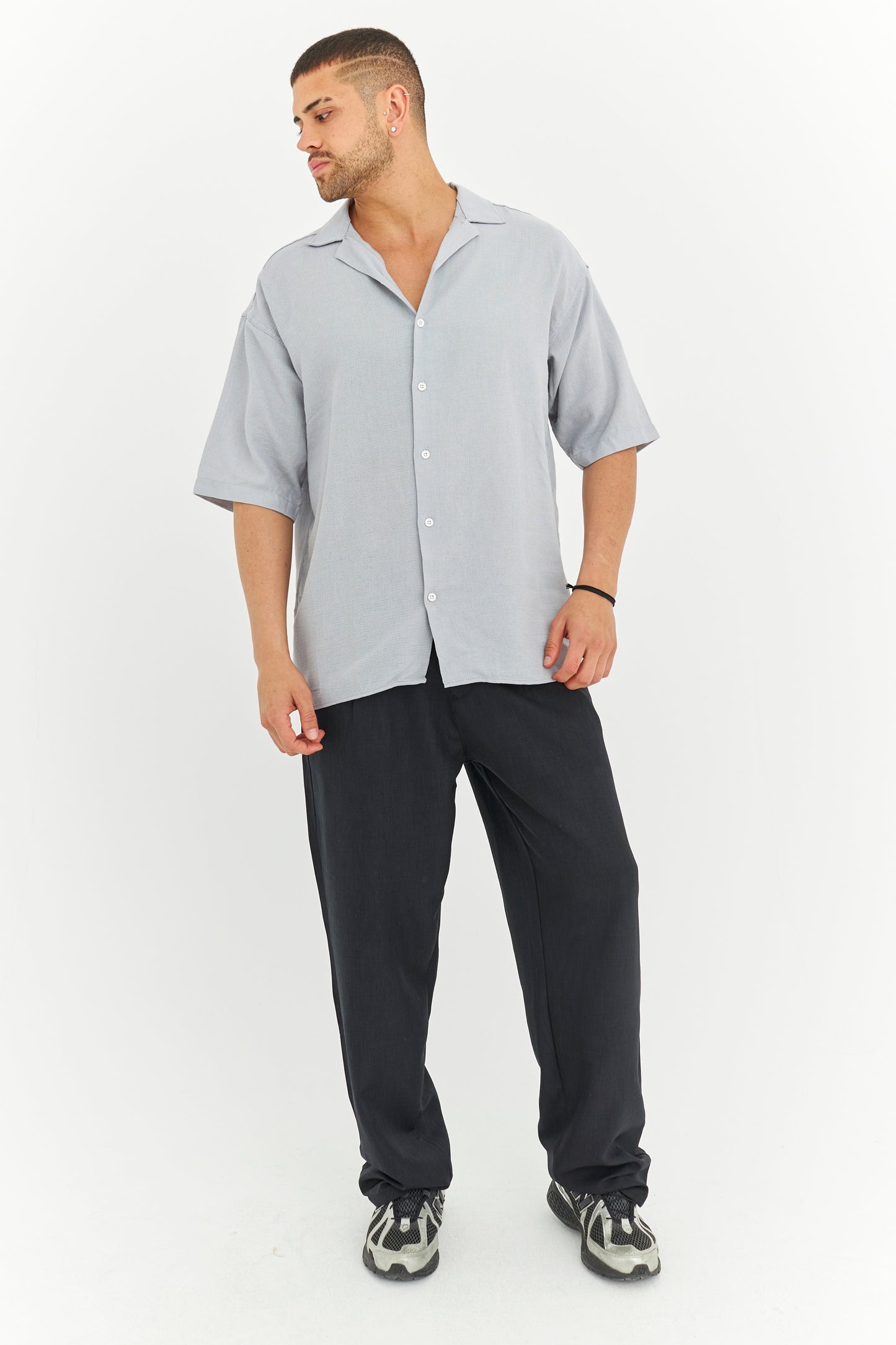 Dokuma Kumaş Kısa Kol Gömlek