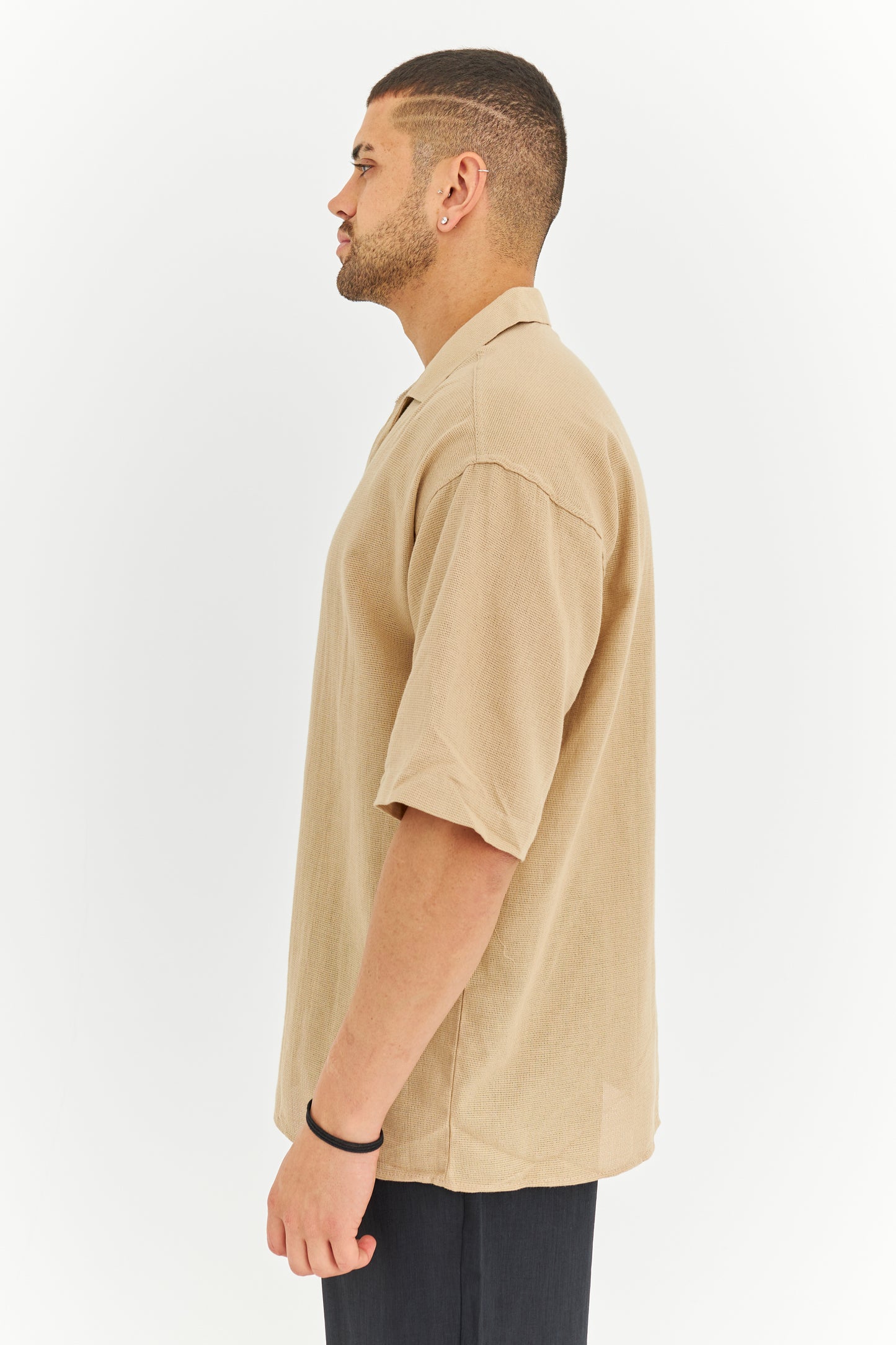 Dokuma Kumaş Kısa Kol Gömlek