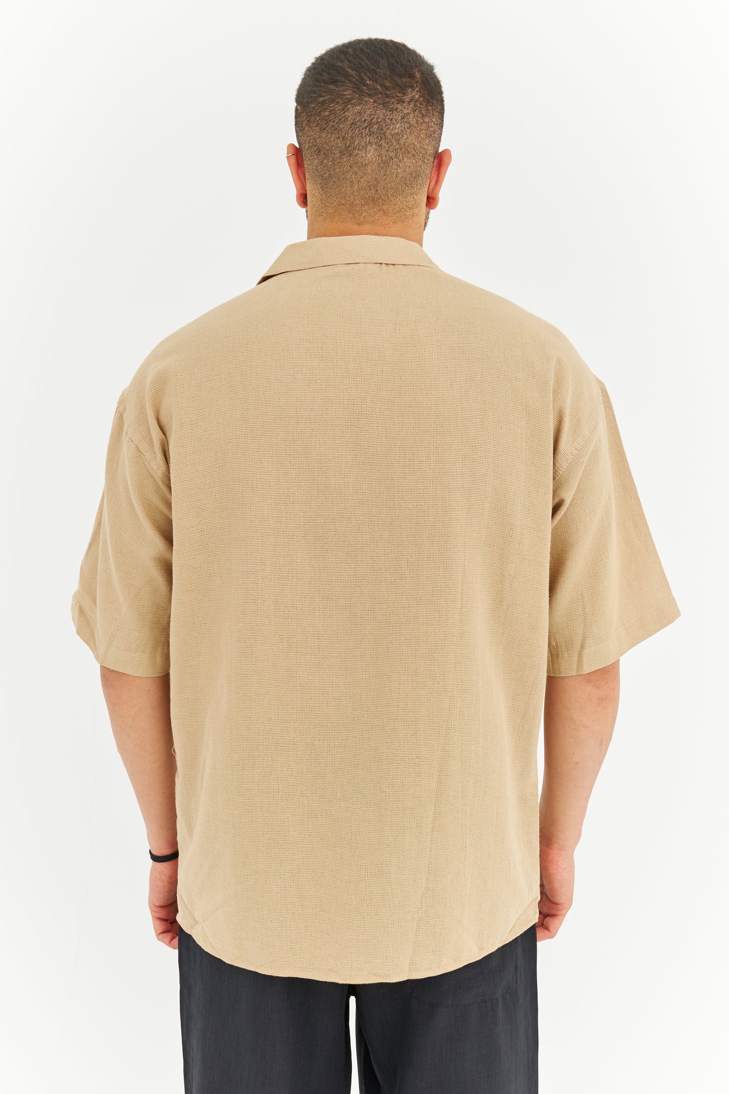 Dokuma Kumaş Kısa Kol Gömlek