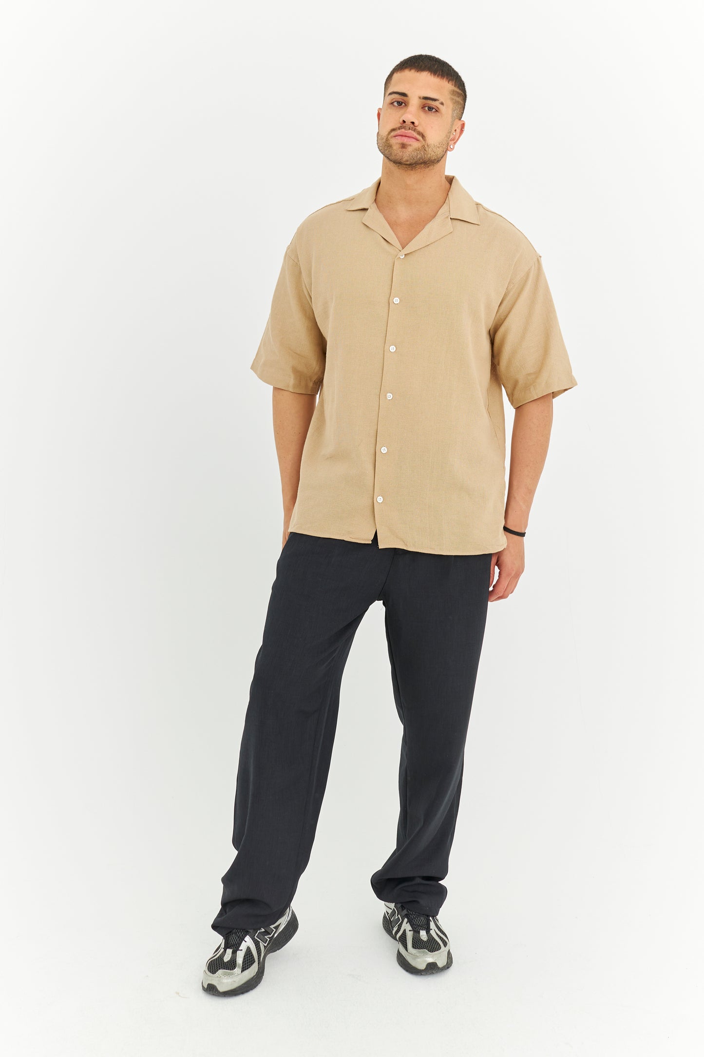 Dokuma Kumaş Kısa Kol Gömlek