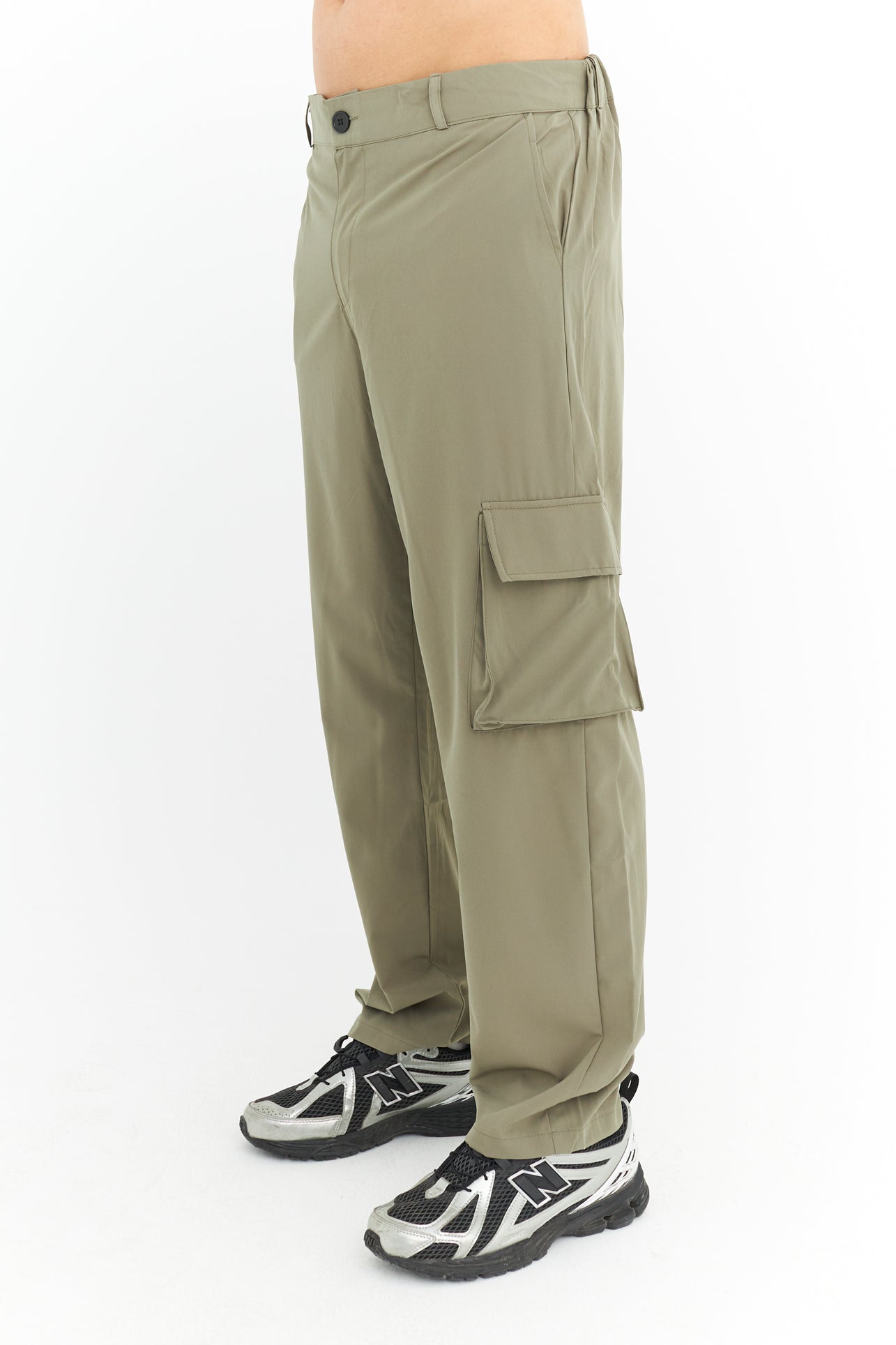 Premium Likralı Kargo Cep Kumaş Pantolon