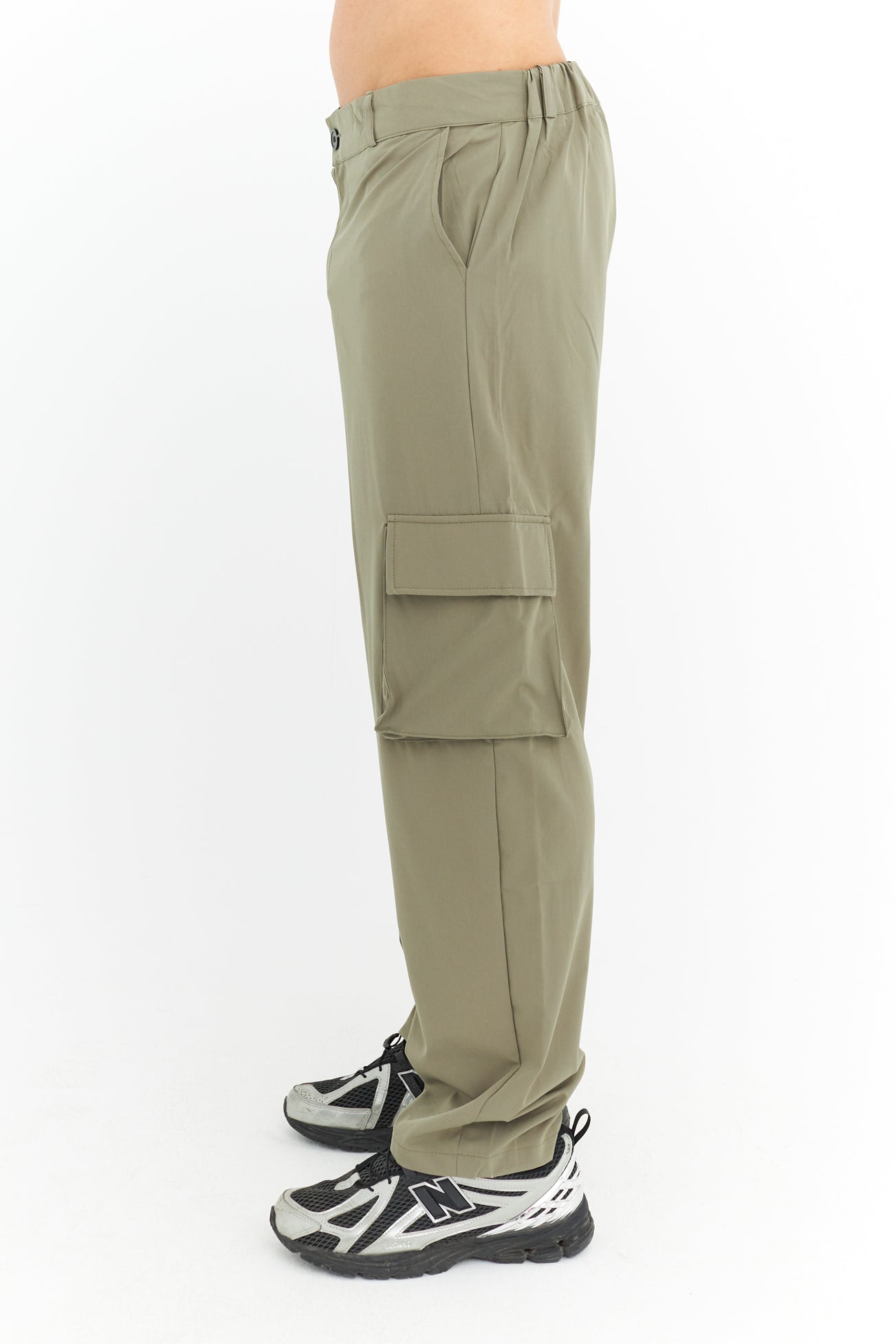 Premium Likralı Kargo Cep Kumaş Pantolon